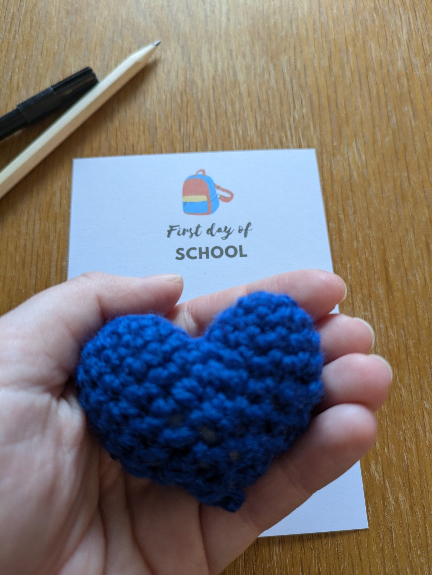 Back to School Pocket Hug, Colourful Heart Token, First Day of School, Anxiety Relief, Kids Hug Token, Personalised Gift, Starting Primary