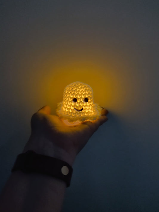 Light up Ghost, White Spooky Ghost, Halloween Decor, Halloween Ghost, Mini Ghost Ornament, Halloween Tree Decor, Glow in the Dark Figure