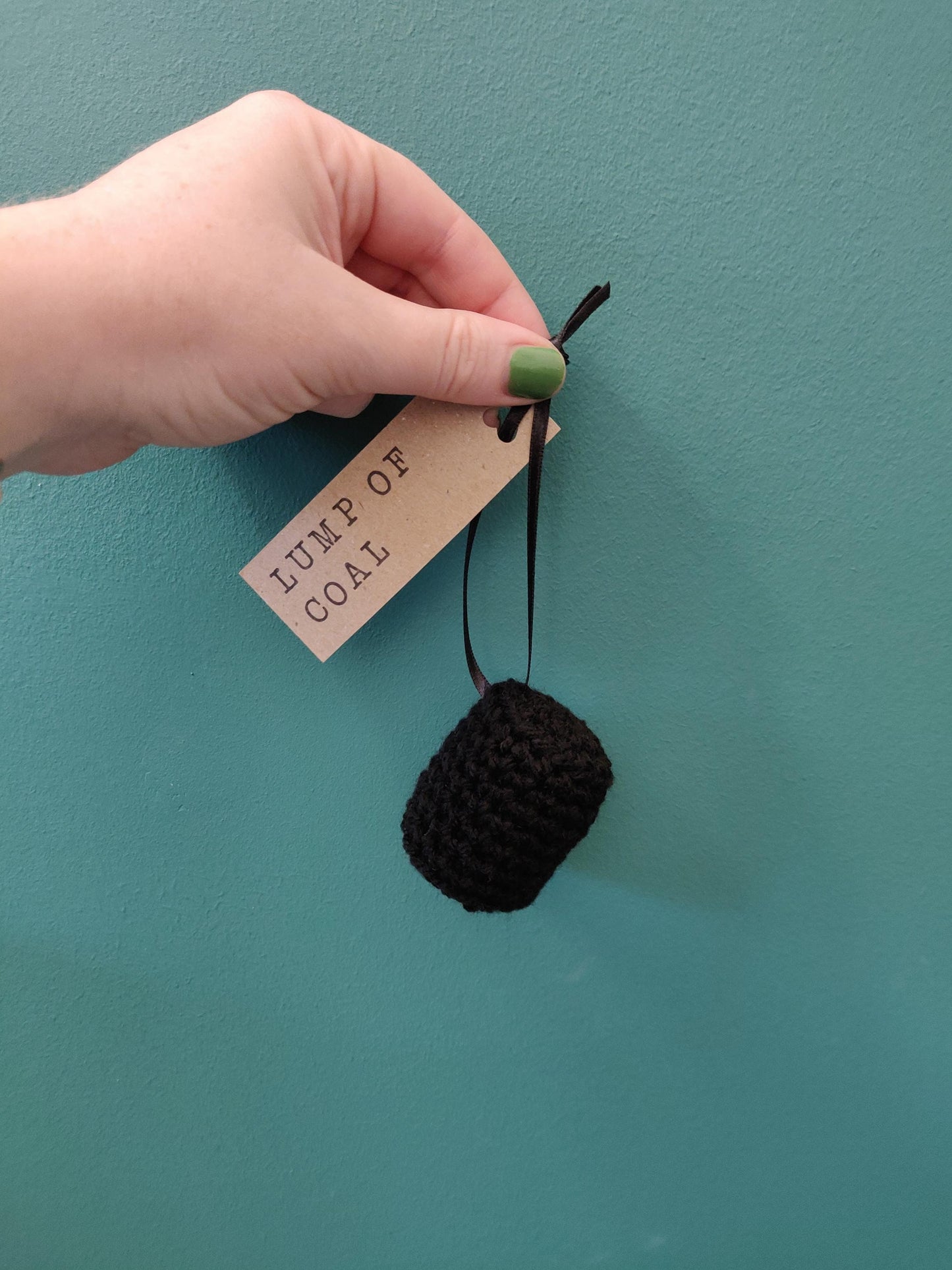 Lump of Coal, Naughty List Gift, Stocking Filler, Joke Christmas Gift, Funny Novelty Present, Crochet Hanging Ornament, Adult Gift