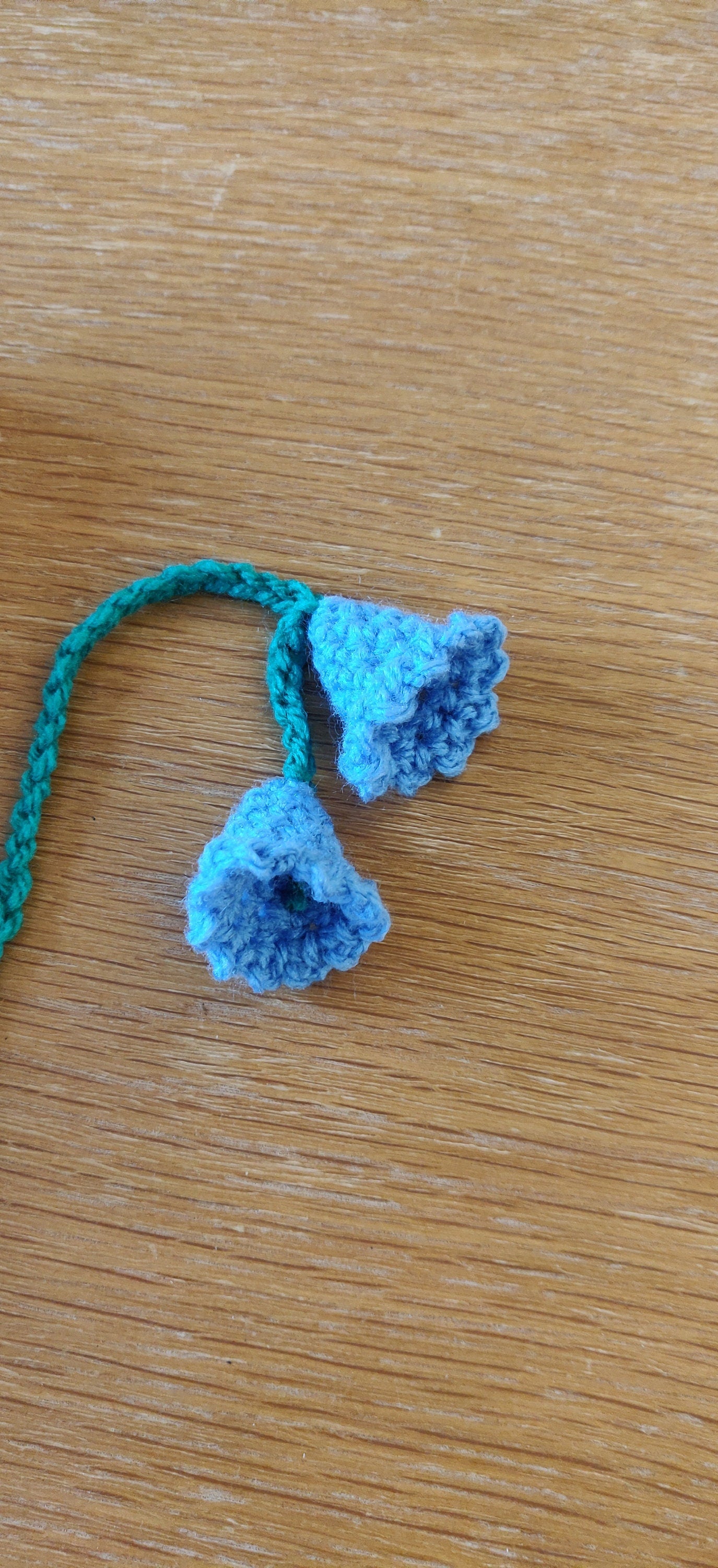 Crochet Bluebell Bookmark: Flower Book Lover Gift