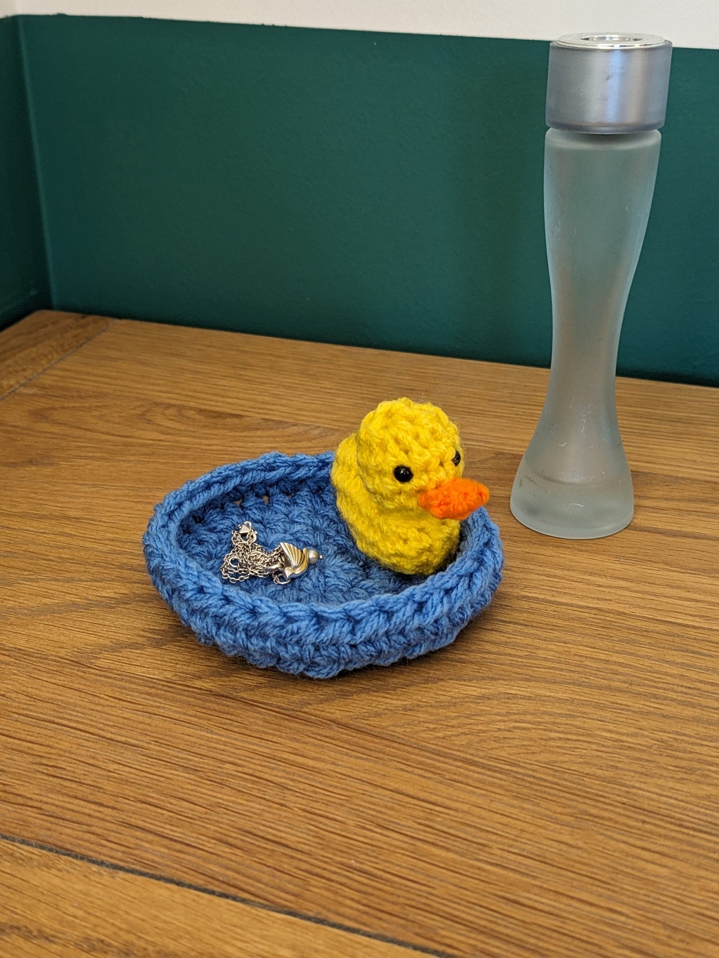 Duck Trinket Dish, Crochet Duck Ring Dish, Ring Holder, Ring Tray, Jewellery Holder, Gifts for Her, Mother's Day Gift, Animal Ring Dish,