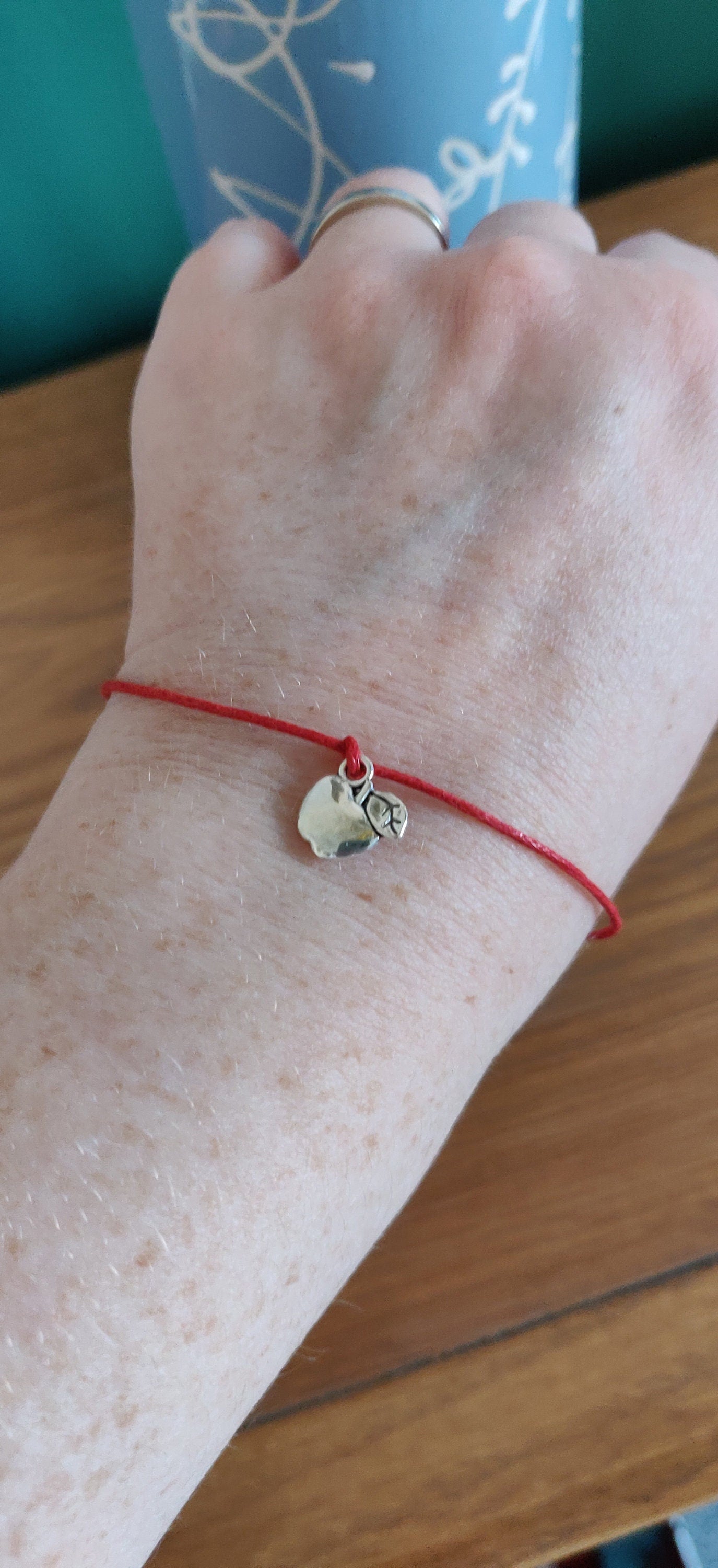 Apple Charm Bracelet for Teachers, End of Term Teacher Gift, Apple Gift for TA, Nursery Workers, If Teachers Were Apples I'd Pick You