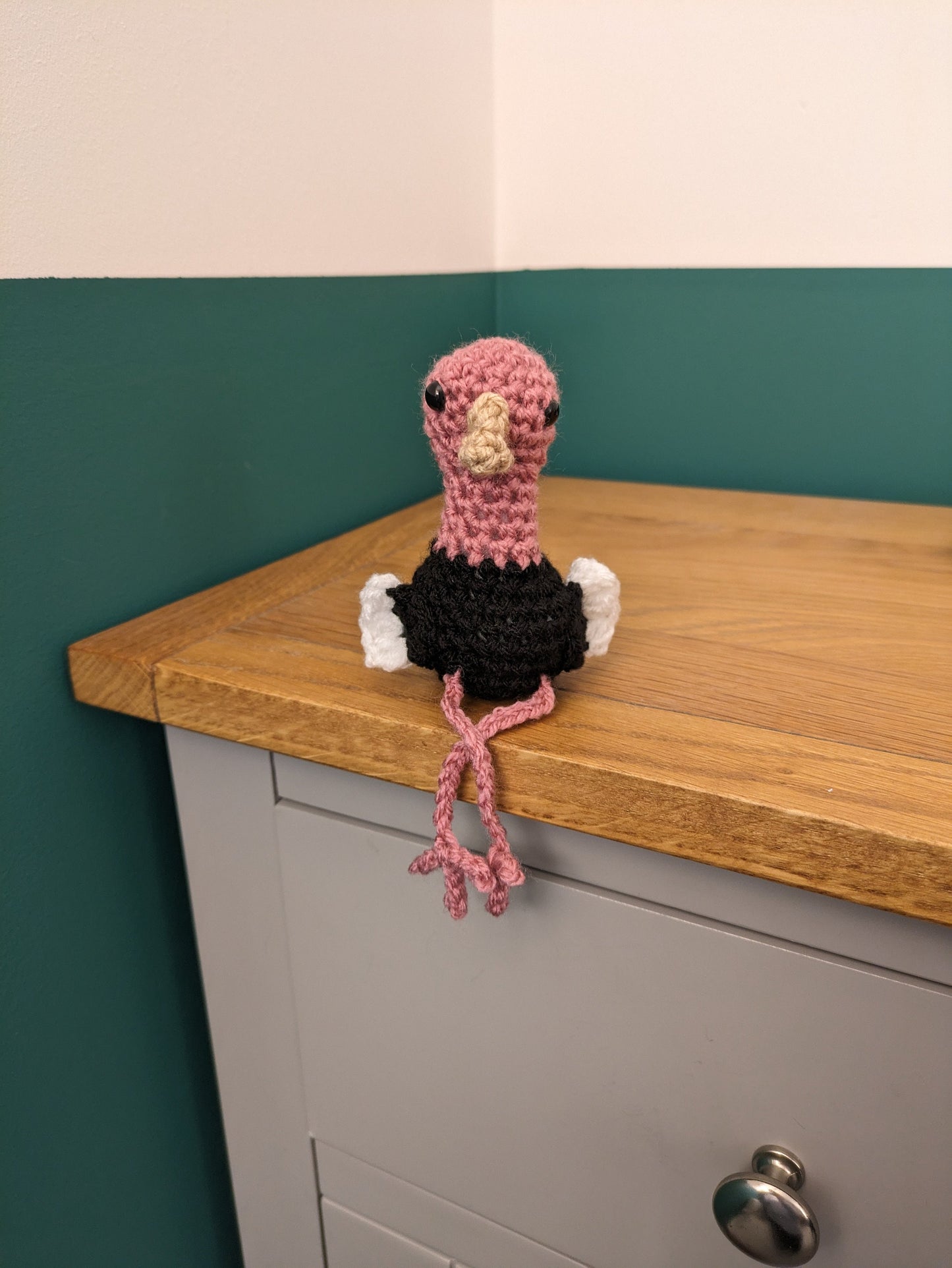 Ostrich Gift, Ostrich Feather Boa, Bird Figurine, Plush, Birthday Gift, Ostrich Egg, Head in the Sand, Emu Bird Ornament, Crochet Bird