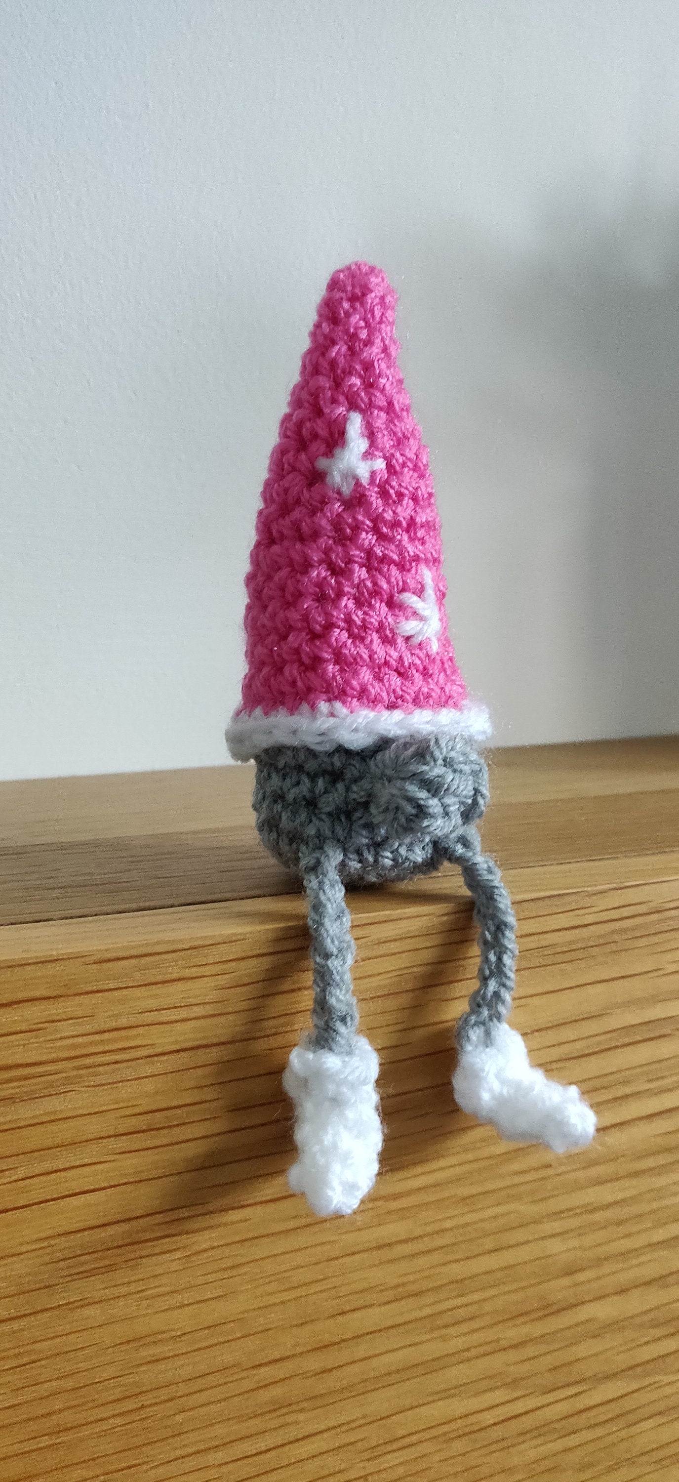 Pink Christmas Gnome, Shelf Sitter Decoration