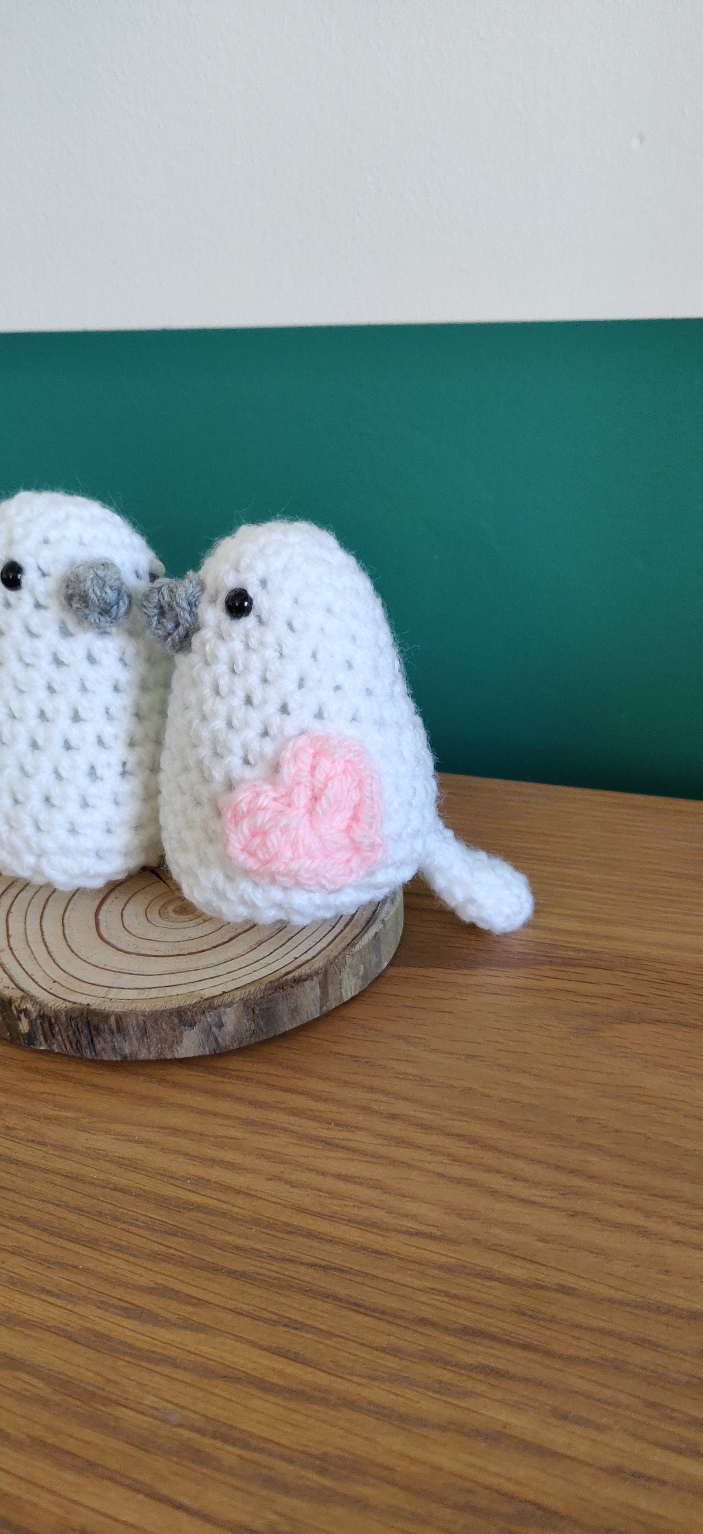 Love Bird Ornament, Wedding, Engagement, Anniversary, Valentine's Gift, LoveBird Decoration, Crochet Bird, Gift for Wife, Girlfriend, Couple