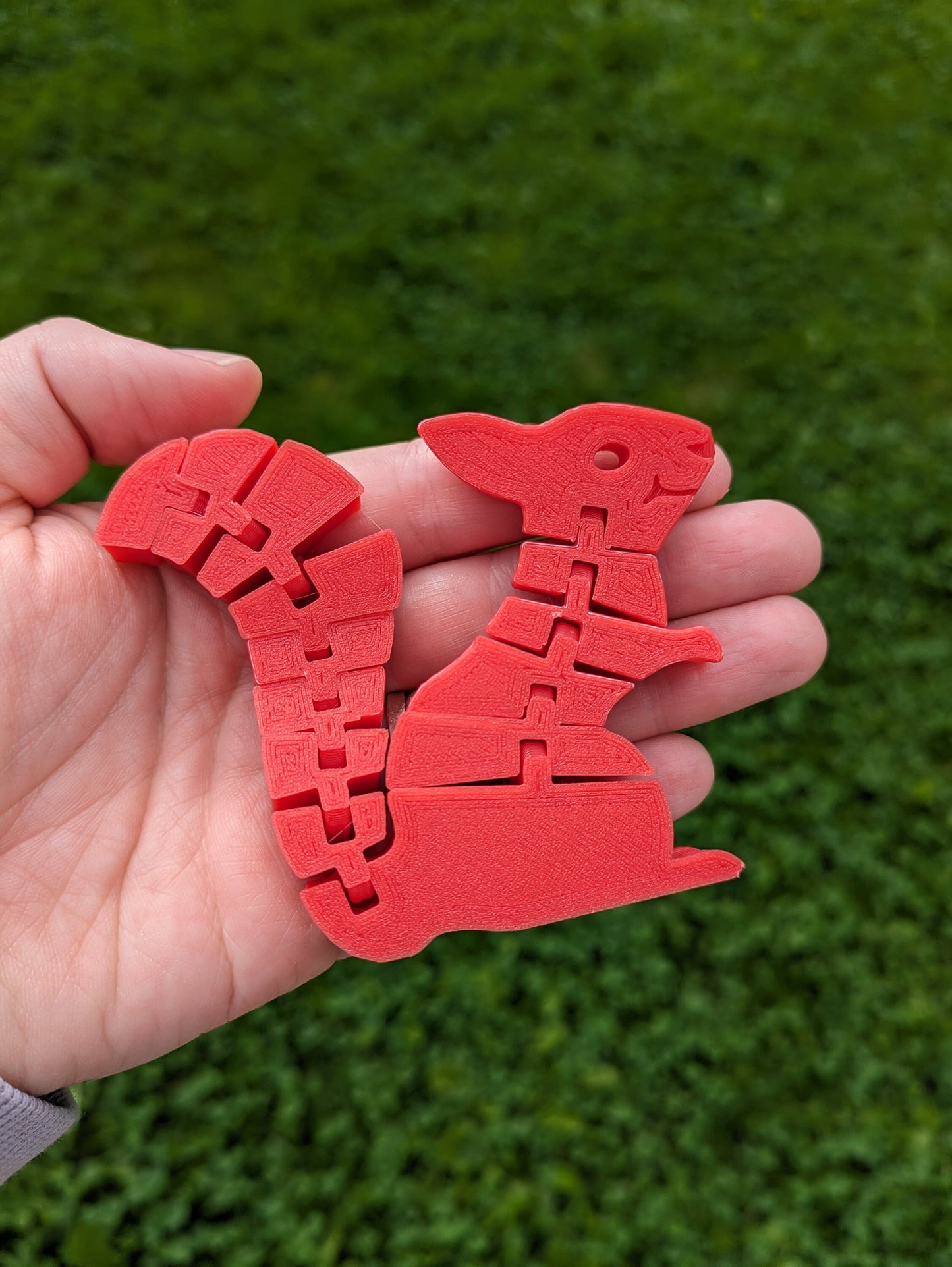 Flexible Squirrel Fidget Toy, Red Squirrel Ornament, Autumn, Fall Decoration, 3D Printed Plastic Figurine, Birthday, Christmas Gift