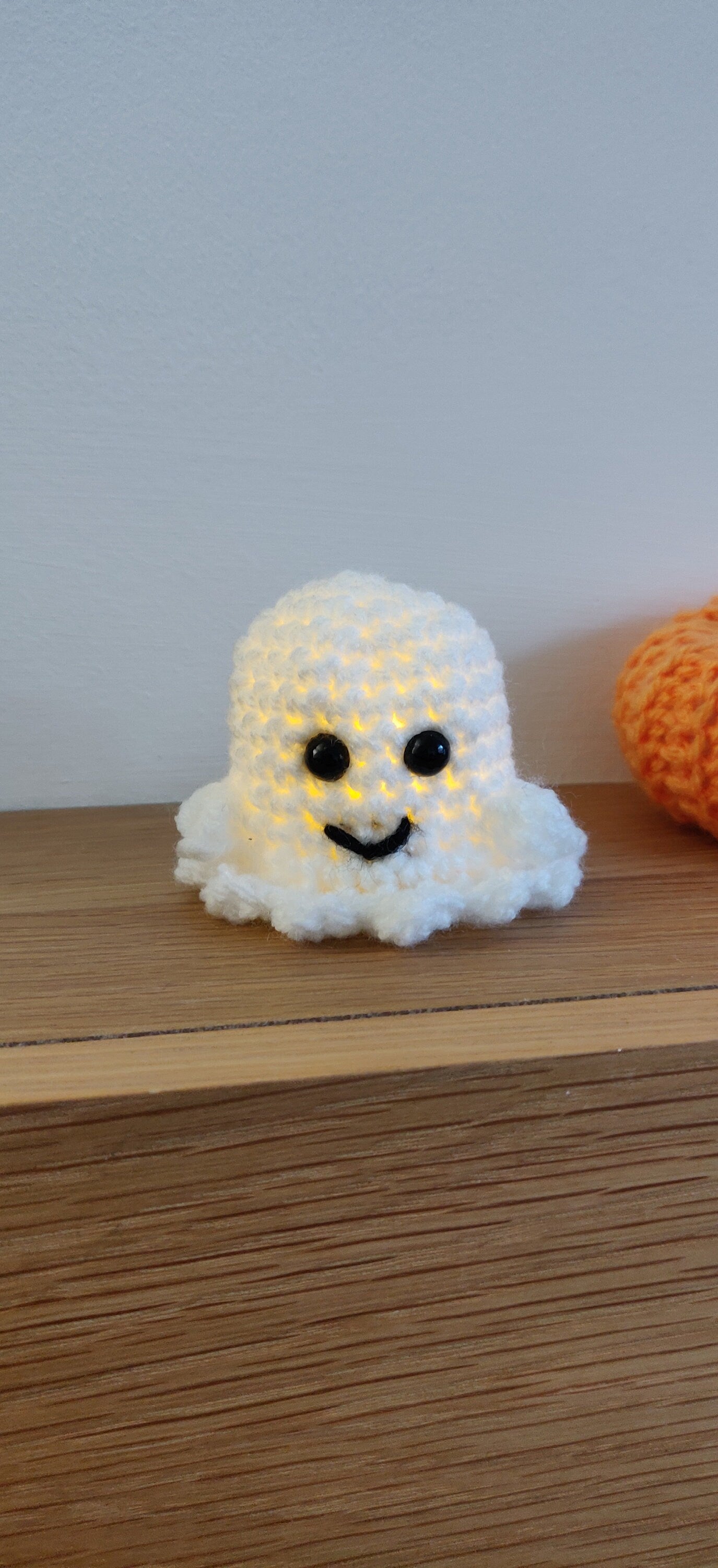 Light up Ghost, White Spooky Ghost, Halloween Decor, Halloween Ghost, Mini Ghost Ornament, Halloween Tree Decor, Glow in the Dark Figure