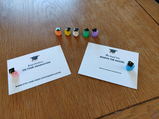 Duck Congratulations on Your Graduation, The Tassel Was Worth the Hassel, Pocket Hug, Colourful Duck with Hat, Mortar Board Gift, Doctorate