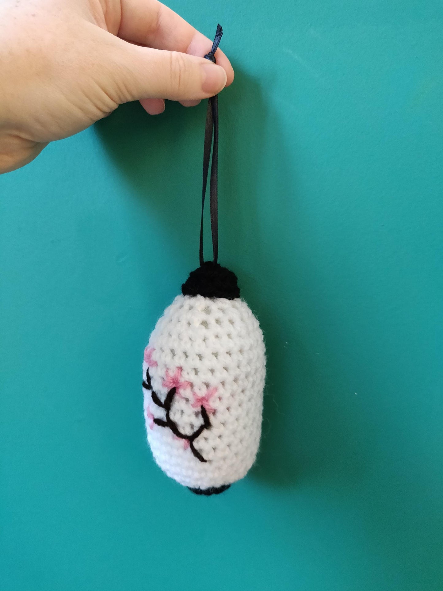 Crochet Chinese Lantern, Japanese Cherry Blossom ,Lunar New Year Car Decor