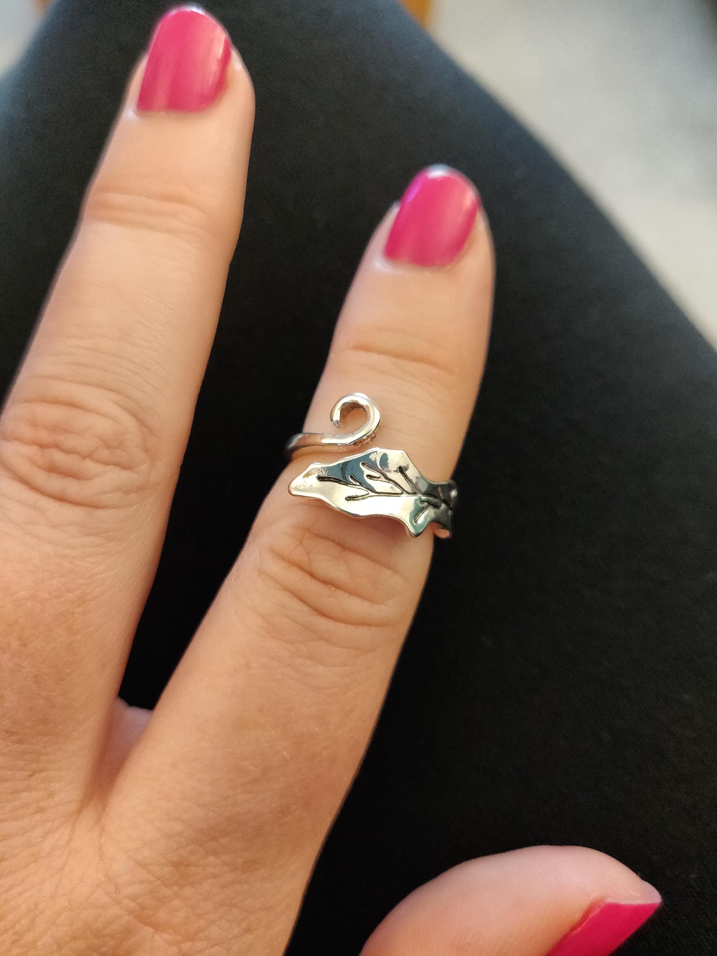 Crochet Tension Ring, Cat Adjustable Ring, Crochet Lovers Gift, Crochet Accessories, Cat Silver Jewellery, Unique Statement Ring, Yarn Guide