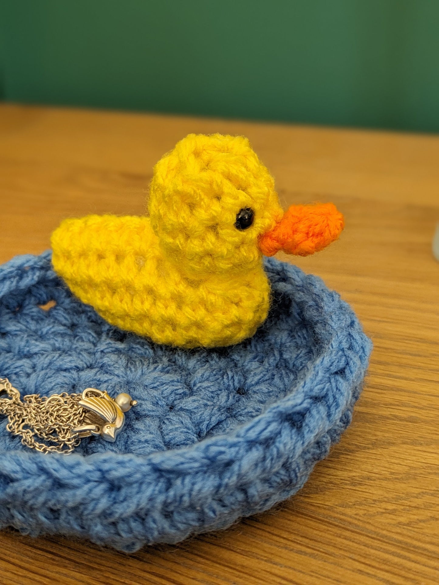 Duck Trinket Dish, Crochet Duck Ring Dish, Ring Holder, Ring Tray, Jewellery Holder, Gifts for Her, Mother's Day Gift, Animal Ring Dish,