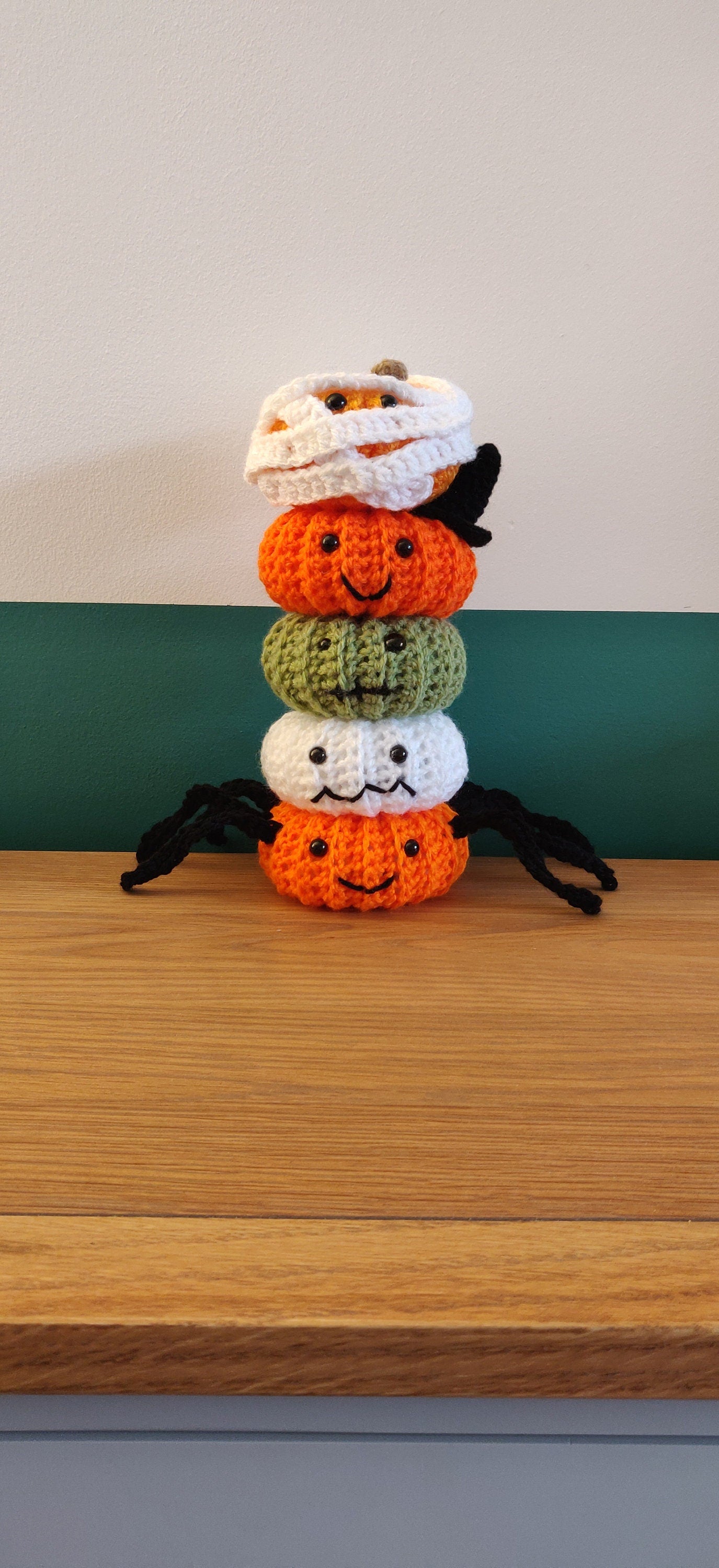 Witch Pumpkin Halloween Decorations, Crochet Pumpkin with Witches Hat, Witch Decorations, Pumpkin Decor, Witchy Decor, Witch Hat Gift