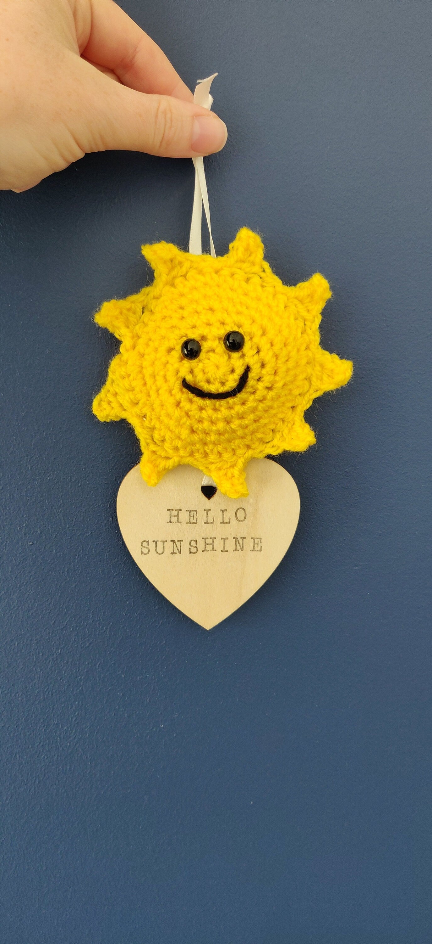 Hello Sunshine Door Hanger, Summer Hanging Decoration, Hello Sunshine Sign, Tiered Tray Decor, Yellow Sunshine Art, Nursery Sunshine Gift