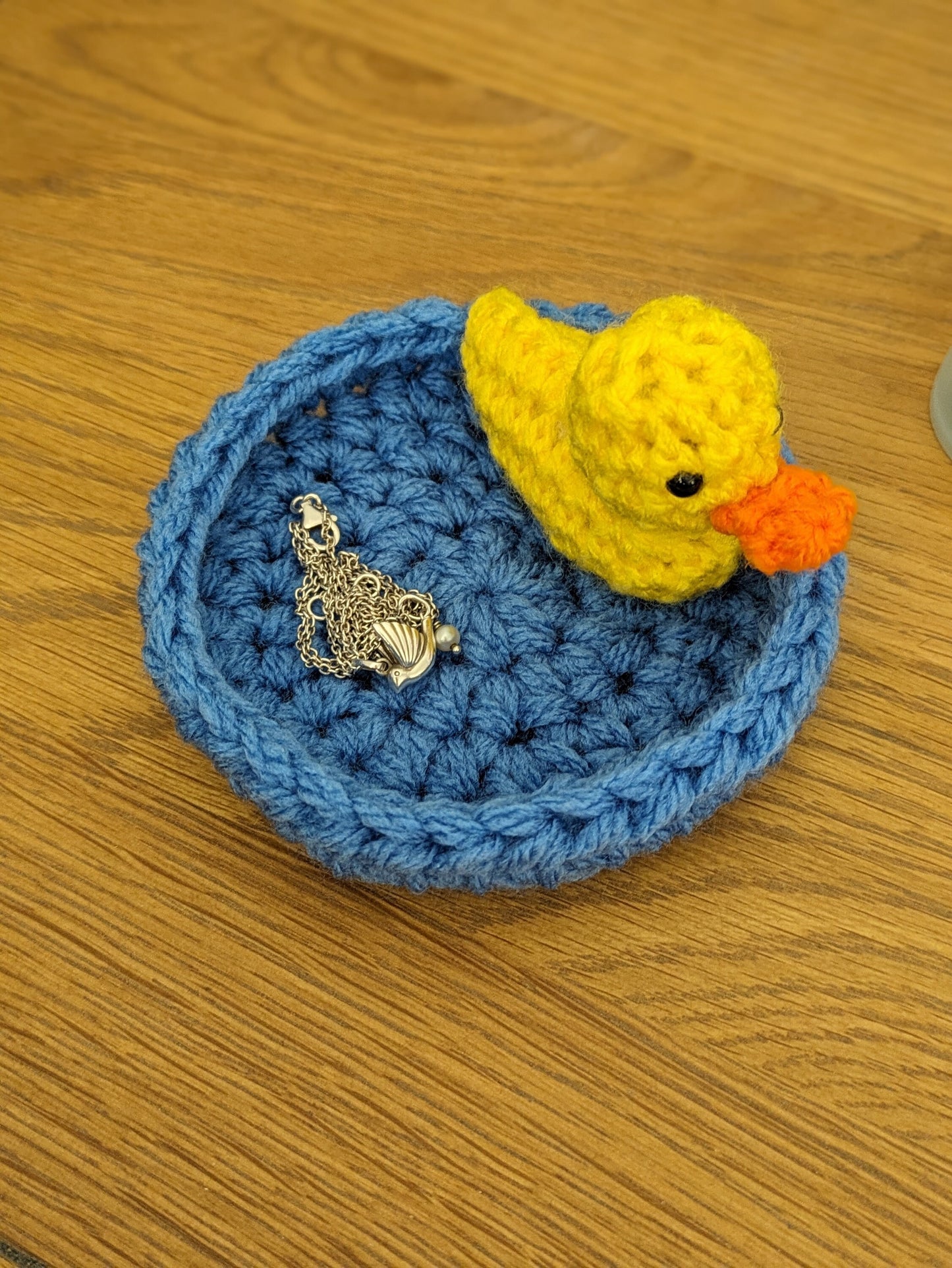 Duck Trinket Dish, Crochet Duck Ring Dish, Ring Holder, Ring Tray, Jewellery Holder, Gifts for Her, Mother's Day Gift, Animal Ring Dish,