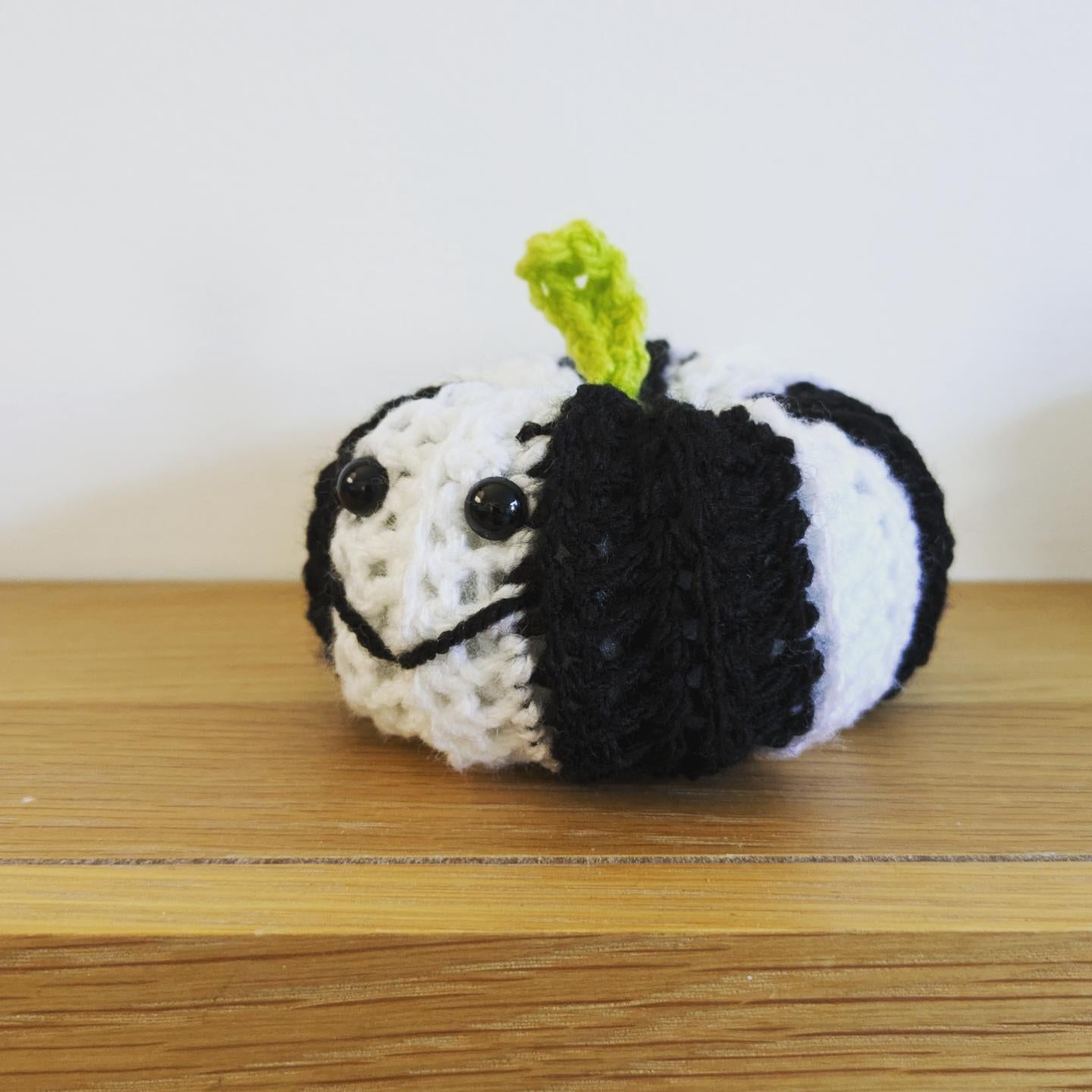 Striped Black and White Pumpkin, Beetlejuice Inspired Halloween Decoration, Gothic Decor, Neon Green Gift, Crochet Pumpkin, Tiered Tray