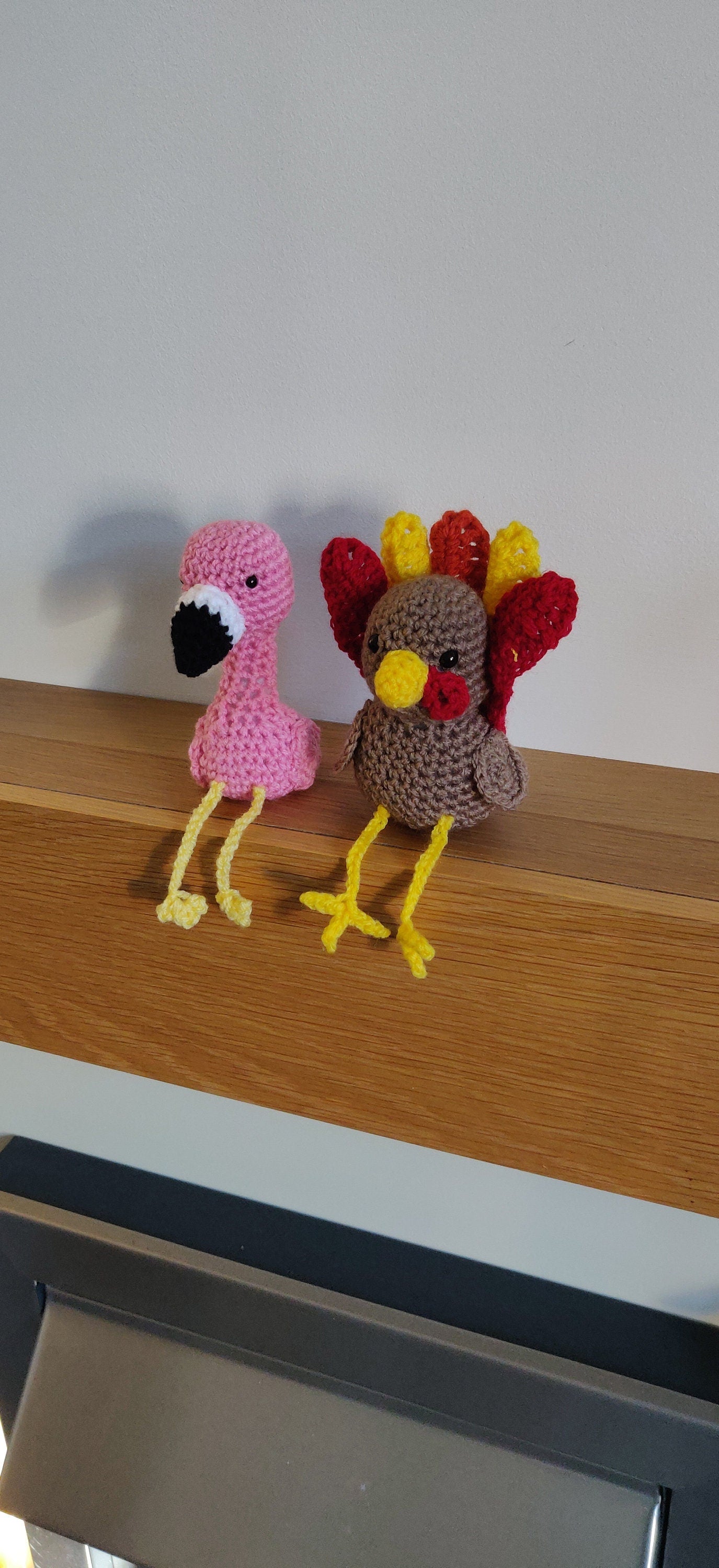 Thanksgiving Turkey Decoration Gift, Turkey Figurine, Shelf Sitter, Table Decor, Turkey Day Keepsake, Tiered Tray, Crochet Turkey Ornament