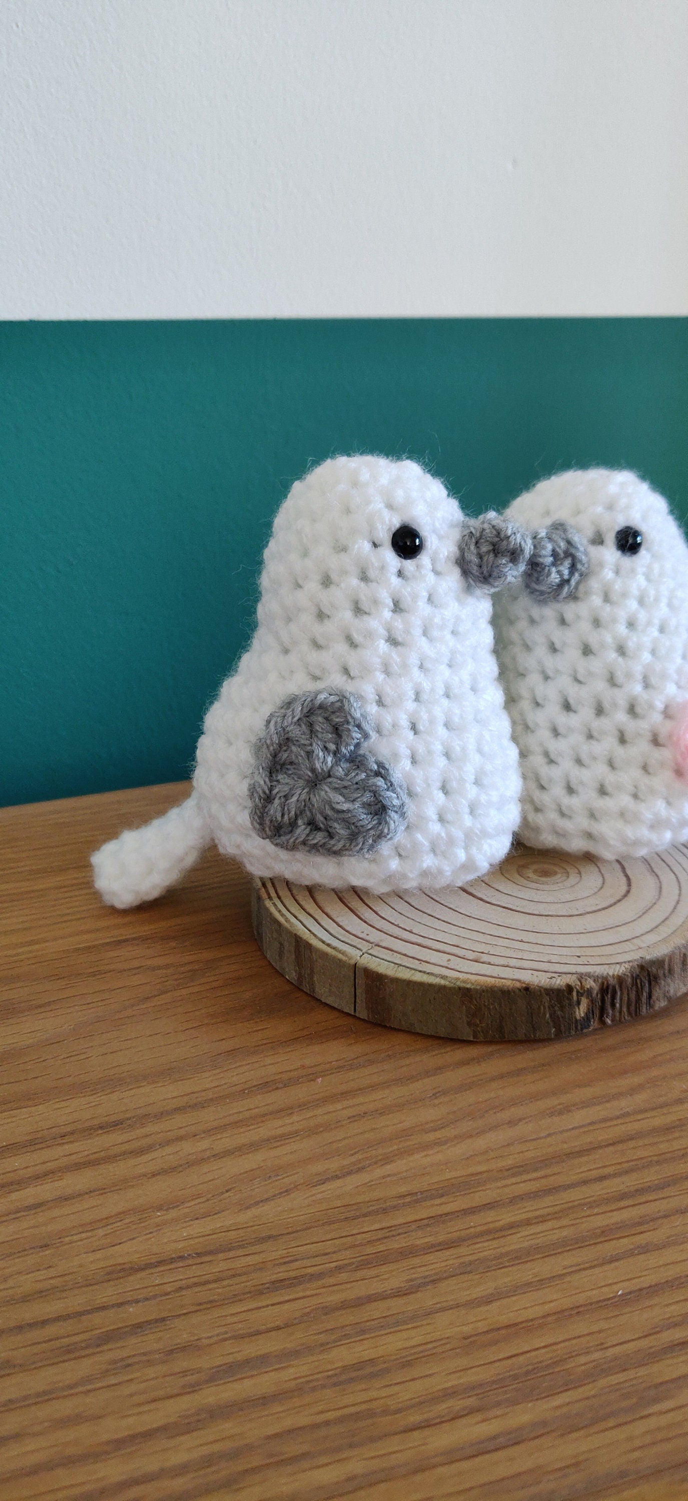 Love Bird Ornament, Wedding, Engagement, Anniversary, Valentine's Gift, LoveBird Decoration, Crochet Bird, Gift for Wife, Girlfriend, Couple