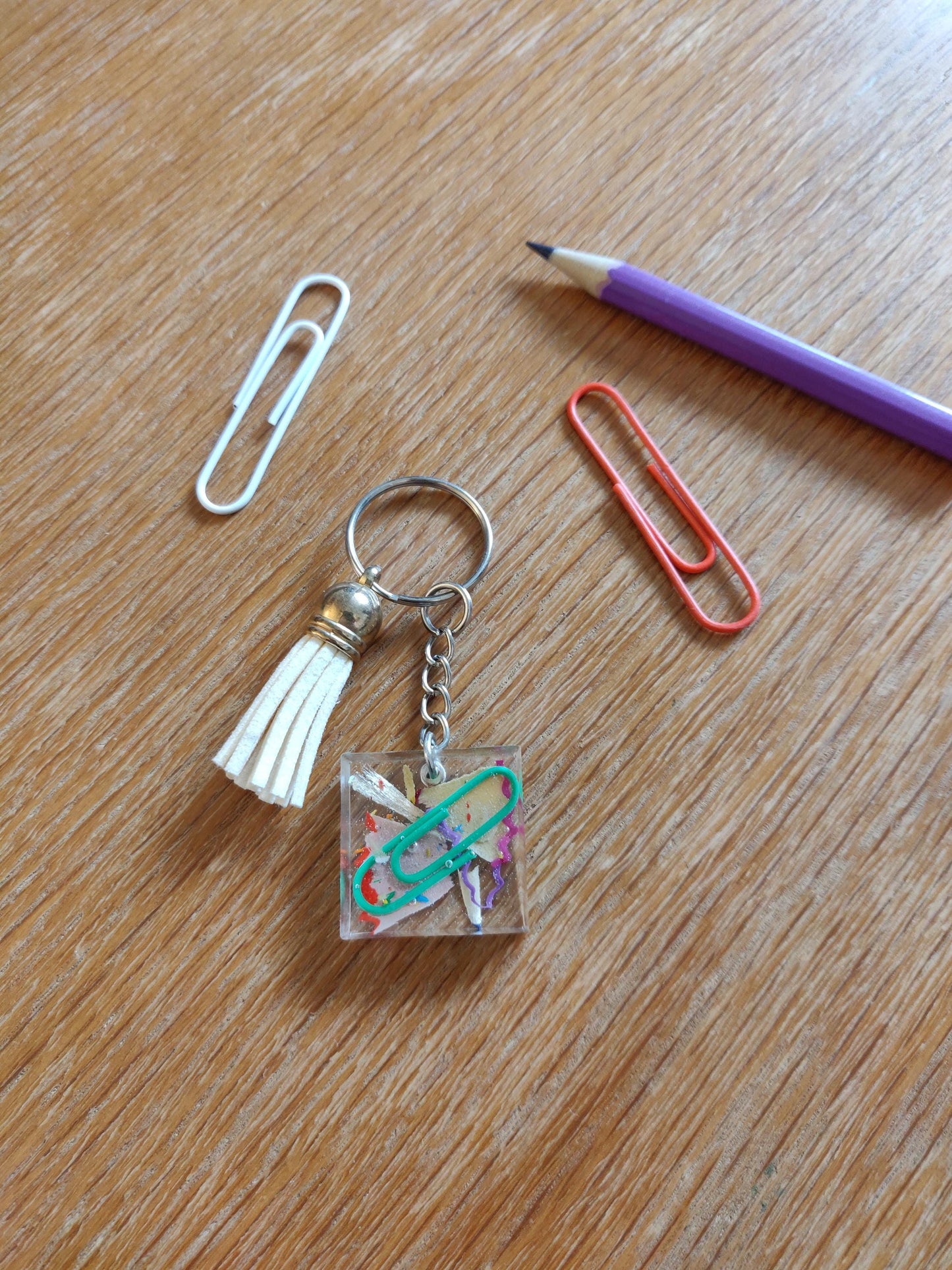 Teacher Keychain Gift, ABC gift for TA, Nursery Worker or Childminder, Resin Keyring with Beads, Teacher Bag Charm, Fun, Unique Gift