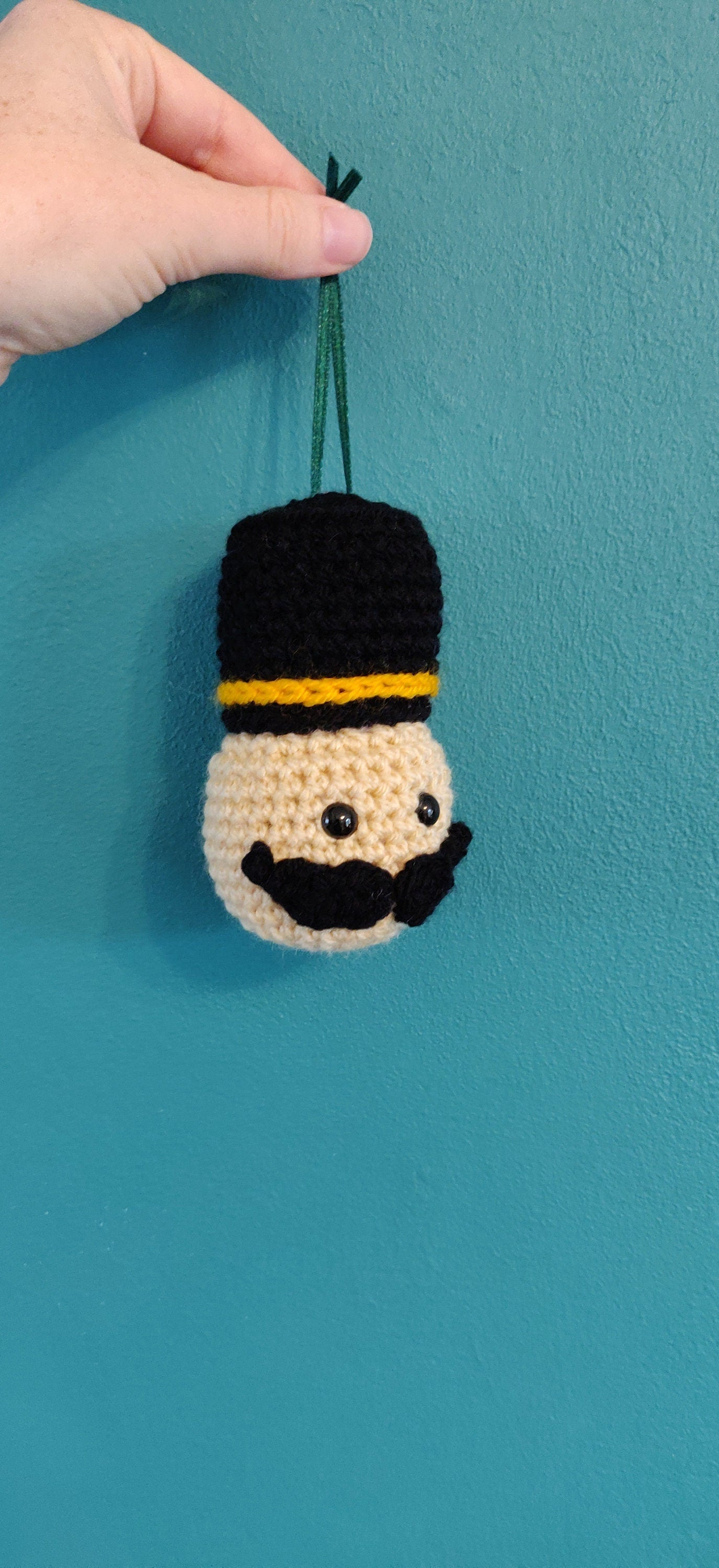 Crochet Nutcracker Ornament, Christmas Soldier Decoration