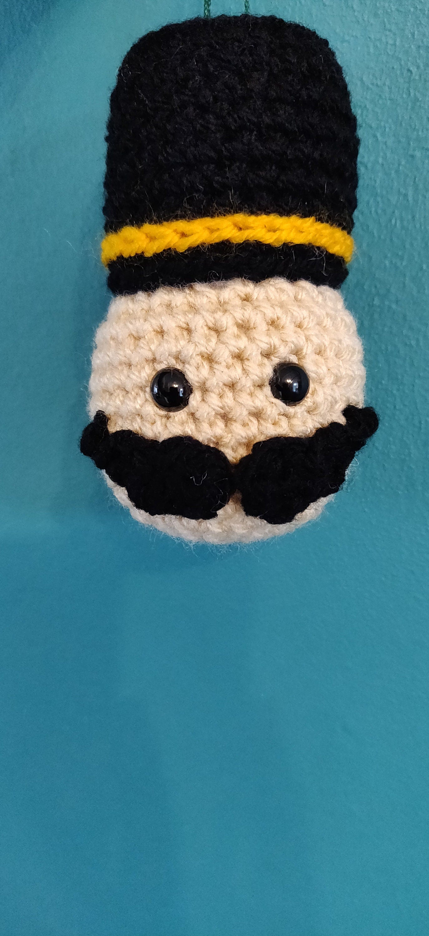 Crochet Nutcracker Ornament, Christmas Soldier Decoration