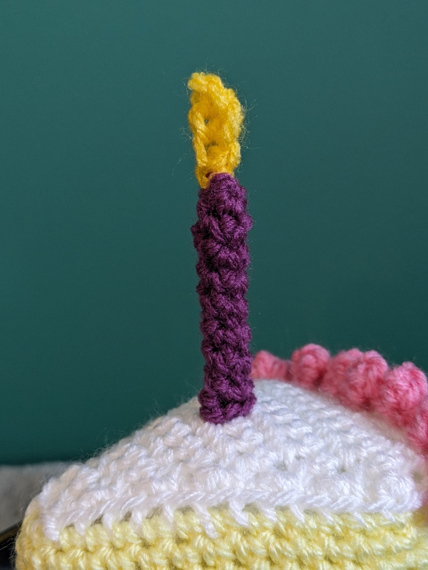 Birthday Cake Slice Gift, Happy Birthday Candle Decor, Cake Prop, Crochet Play Food, Cupcake, Fun First Birthday Keepsake, Victoria sponge