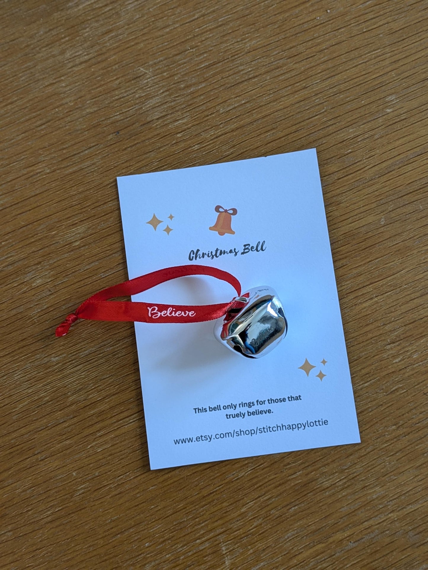 Christmas Bell, I Believe Bell, Hanging Christmas Tree Decoration, Pocket Hug, Bell Only Rings for Those who Believe in Santa, Xmas eve Box