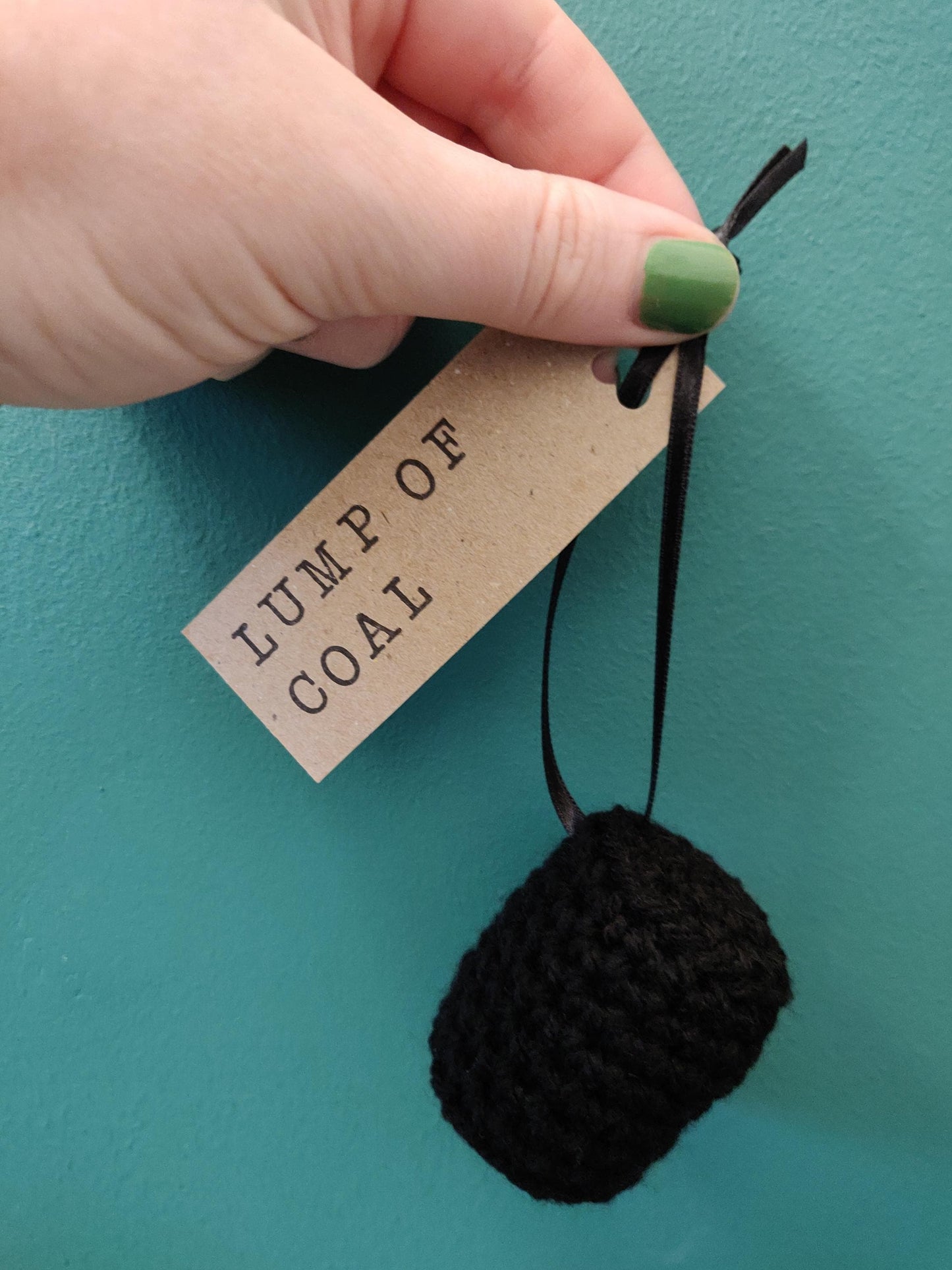 Lump of Coal, Naughty List Gift, Stocking Filler, Joke Christmas Gift, Funny Novelty Present, Crochet Hanging Ornament, Adult Gift