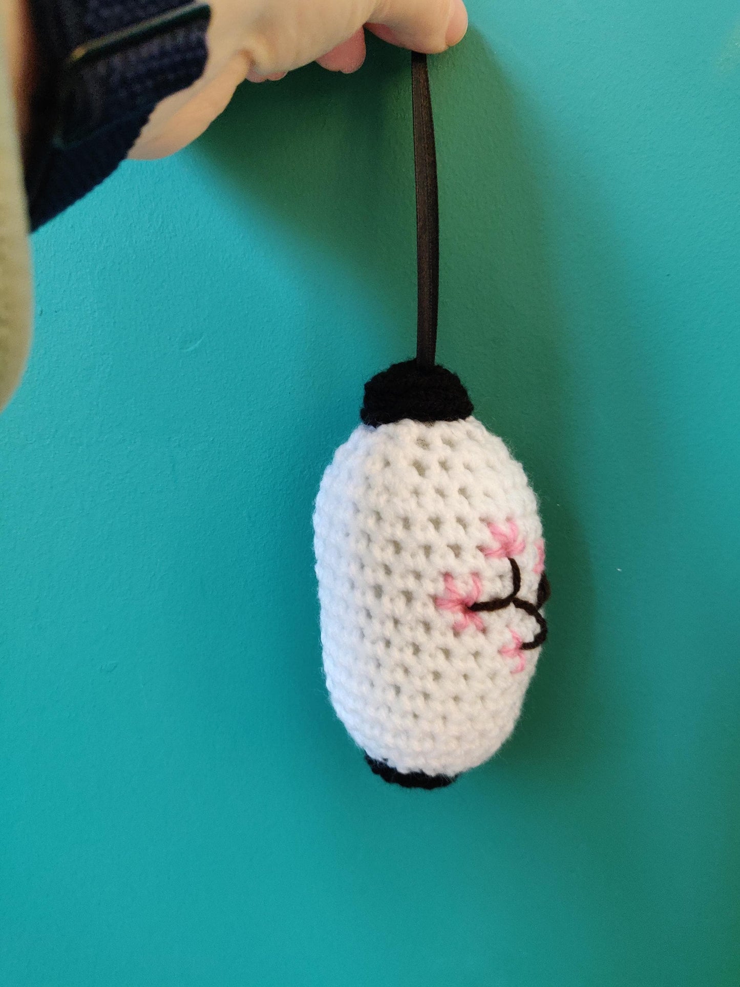 Crochet Chinese Lantern, Japanese Cherry Blossom ,Lunar New Year Car Decor