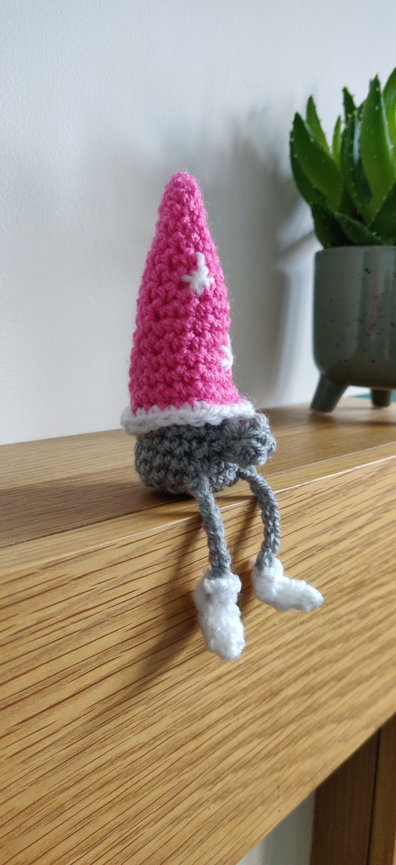 Pink Christmas Gnome, Shelf Sitter Decoration
