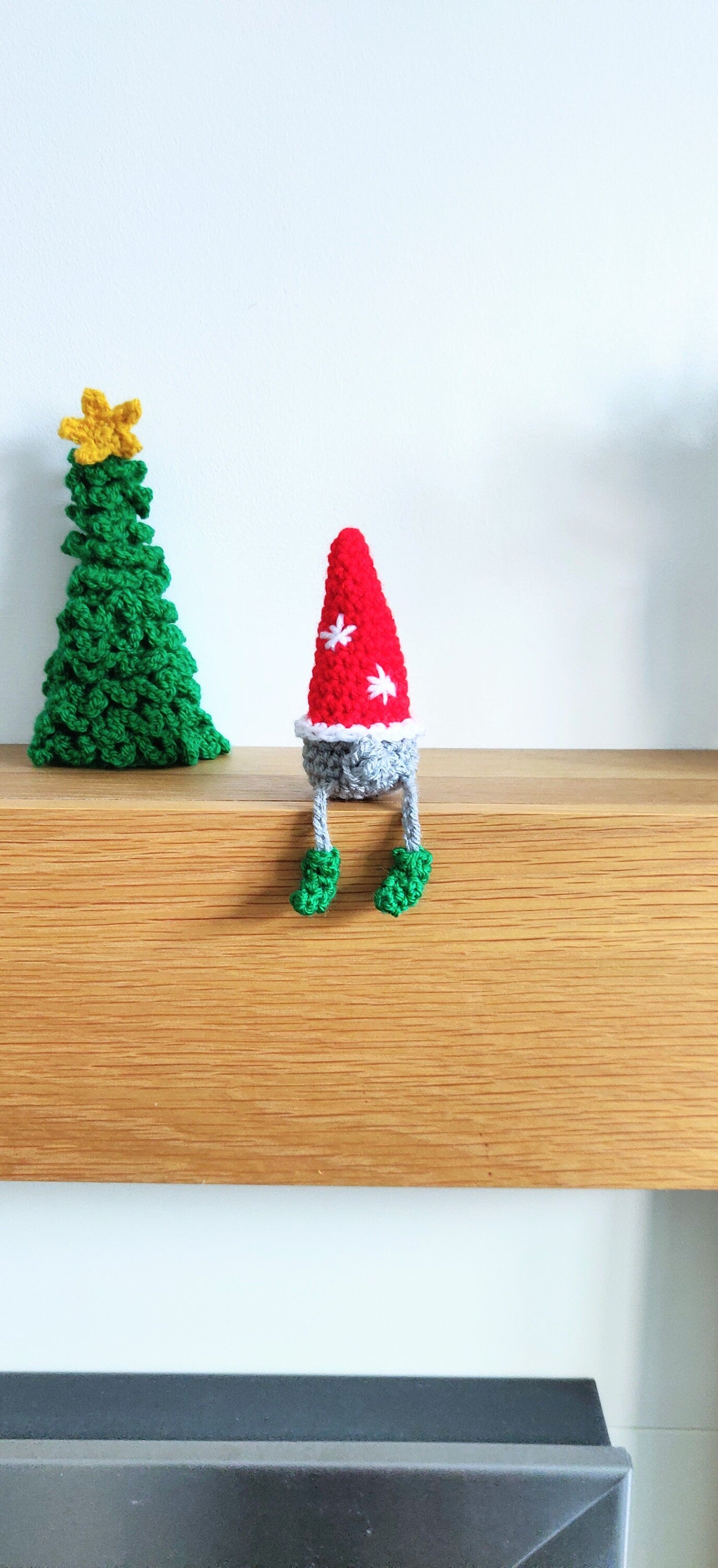 Set of Three Mini Gnomes, Gonk Christmas Decoration, Elf Shelf Sitter, Shelf Buddy, Gnome Figurine, Pink Gnome Gift, Red and Green Gonk