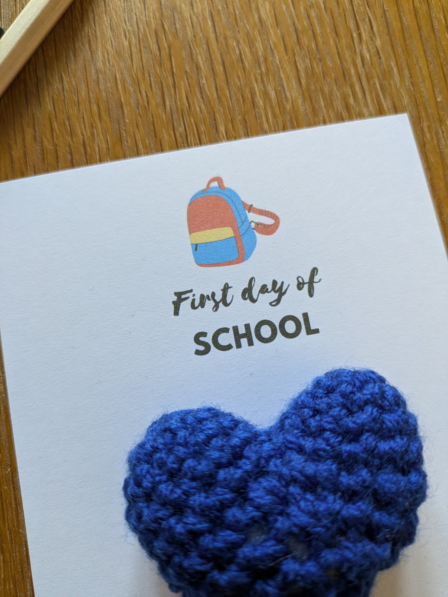 Back to School Pocket Hug, Colourful Heart Token, First Day of School, Anxiety Relief, Kids Hug Token, Personalised Gift, Starting Primary