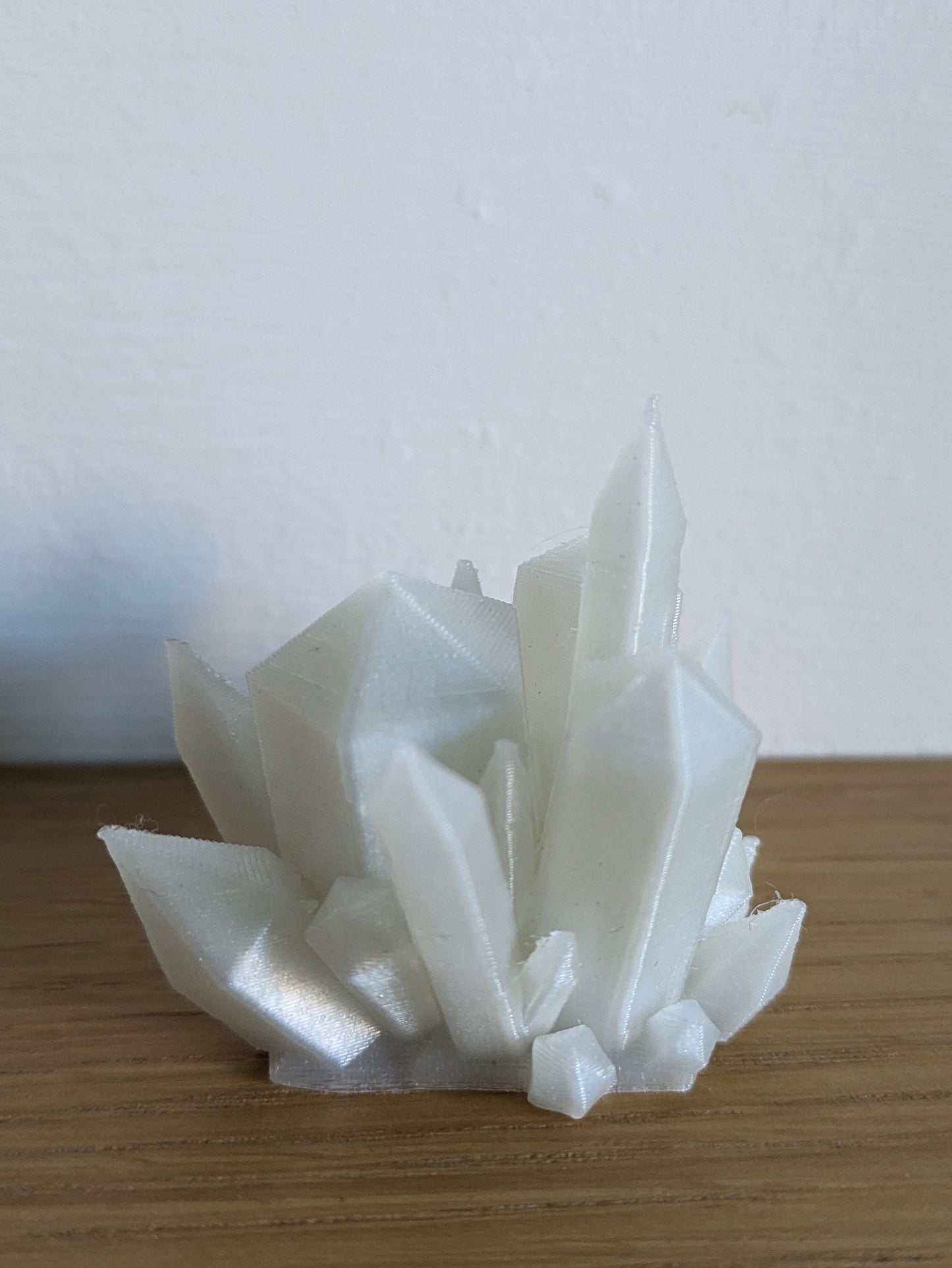 Glow in the Dark Crystal, White Crystal Formation, Gothic Ornament, Halloween Decoration, Green Gems, Light Up, 3D Printed Tiered Tray
