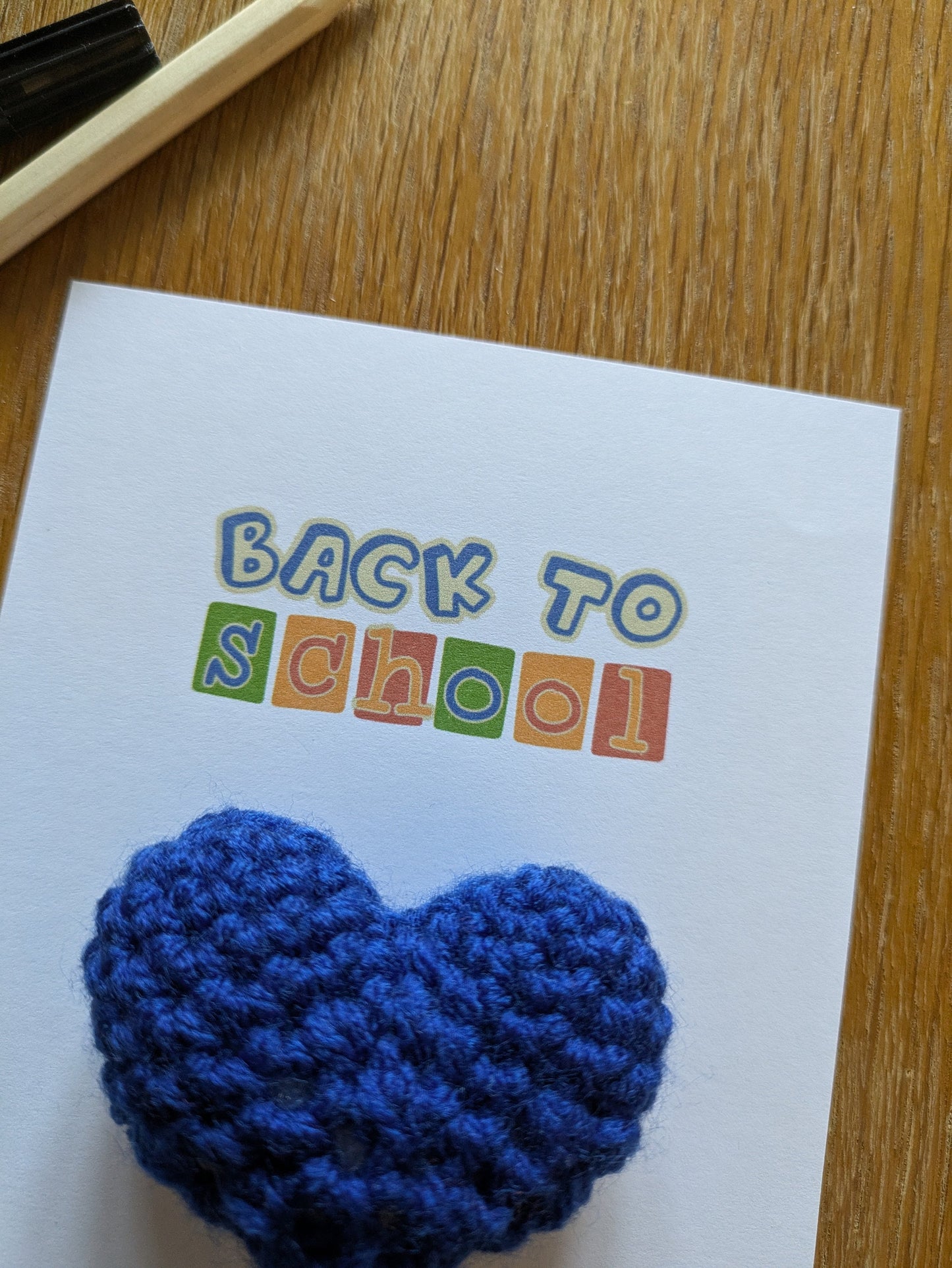 Back to School Pocket Hug, Colourful Heart Token, First Day of School, Anxiety Relief, Kids Hug Token, Personalised Gift, Starting Primary