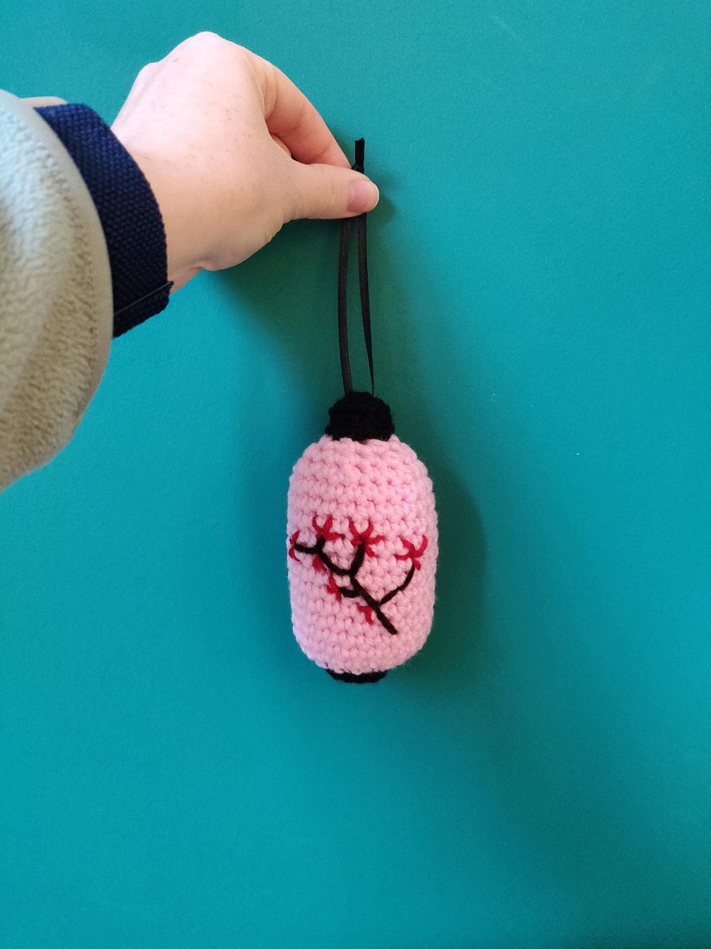 Crochet Chinese Lantern, Japanese Cherry Blossom ,Lunar New Year Car Decor