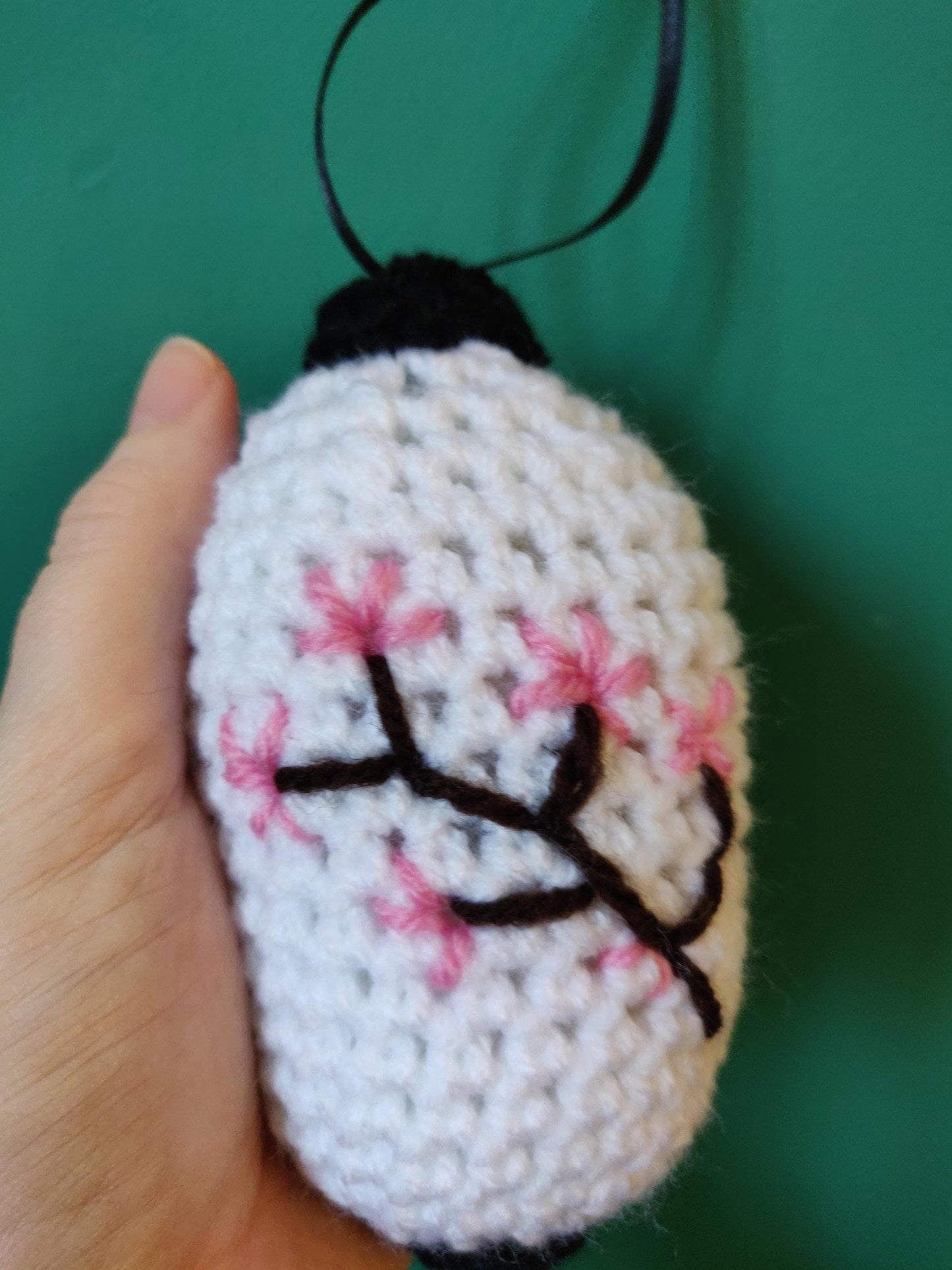 Crochet Chinese Lantern, Japanese Cherry Blossom ,Lunar New Year Car Decor