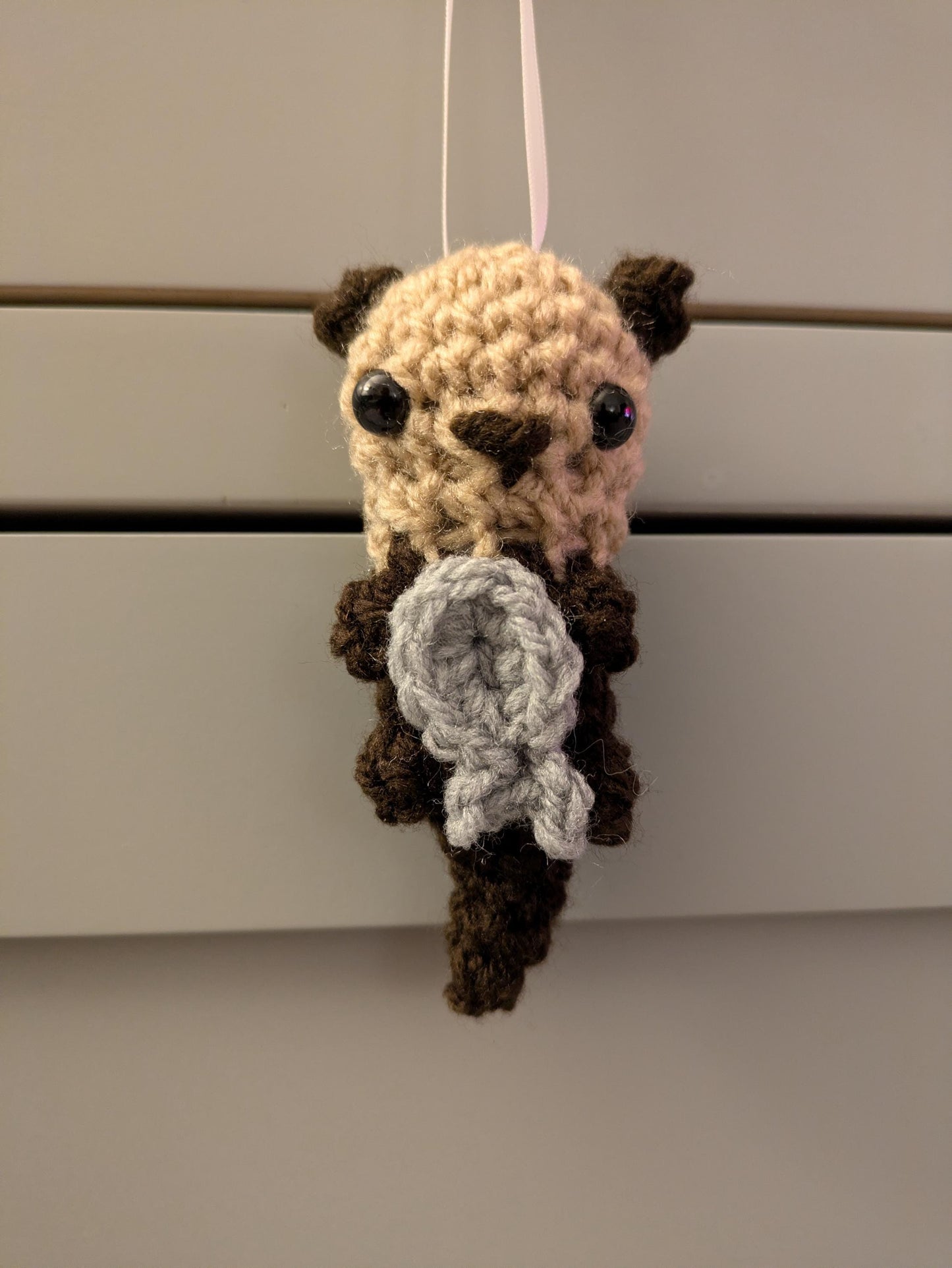 Crochet Otter Pocket Hug, Positive Gift