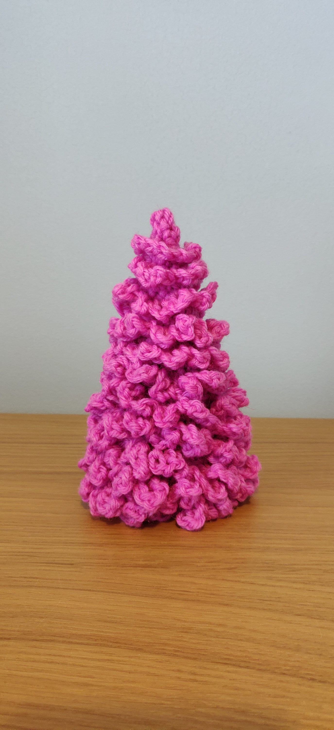 Crochet Mini Pink Christmas Tree, Christmas Table Centrepiece, Christmas Tree Decoration, Winter Wonderland, Mini Christmas Tree Decoration