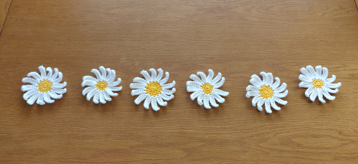 Crochet Daisy Garland, Nursery Bunting, Summer Decor