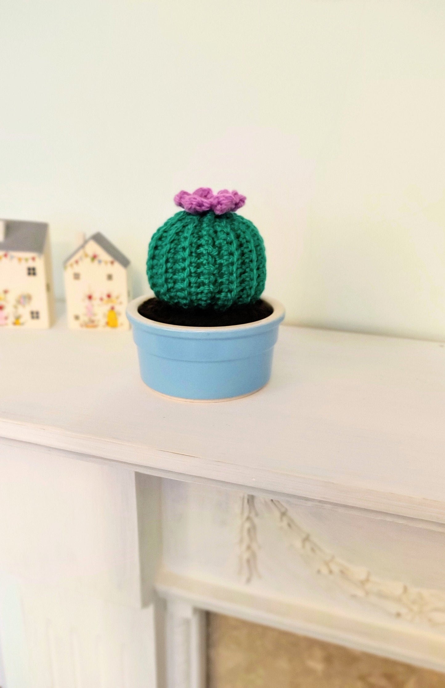Artificial Cactus in Pot, Crochet Cactus Gift, Artificial House Plant, Plant Gift, Fake Plant in Pot, Fake Cactus Gift, Shelf Decoration