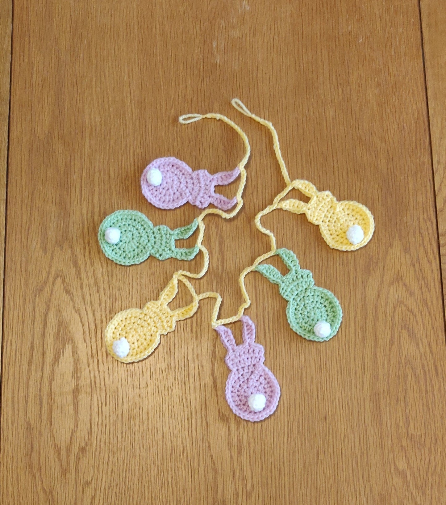 Rainbow Bunny Garland, Crochet Garland, Rabbit Garland, Crochet Bunny Bunting, Crochet Animal Garland, Rabbit Gift, Bunny Rabbit Gift,
