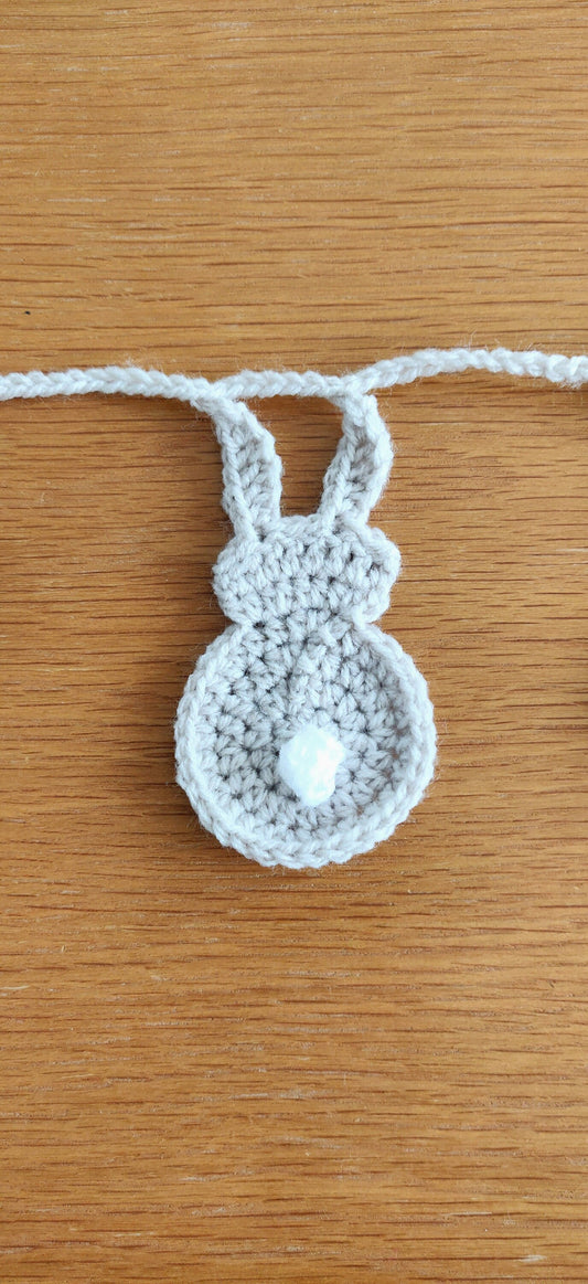 Gray Bunny Rabbit Garland Nursery, Bunny Rabbit Nursery, Kids Room Decor, Kids Gift, Bunting Nursery, Bunny Tails, Bunny Ears, Garland Decor