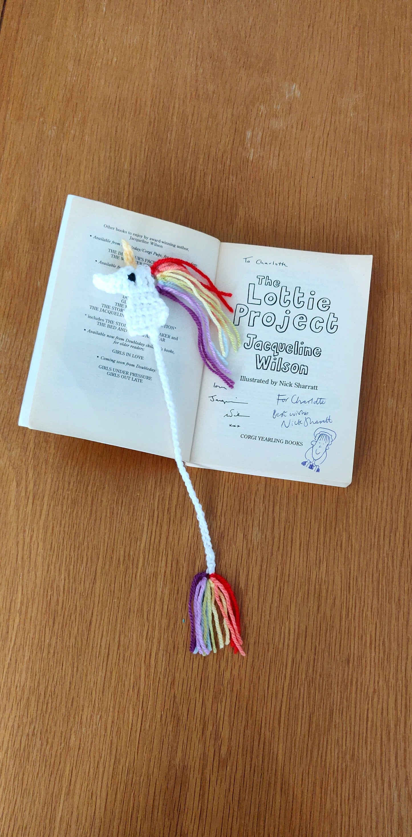 Crochet Unicorn Bookmark, Crochet Rainbow Unicorn Bookmark, First Day Of School, Reading Gift, Birthday Gift for Girls, Rainbow Bookmark