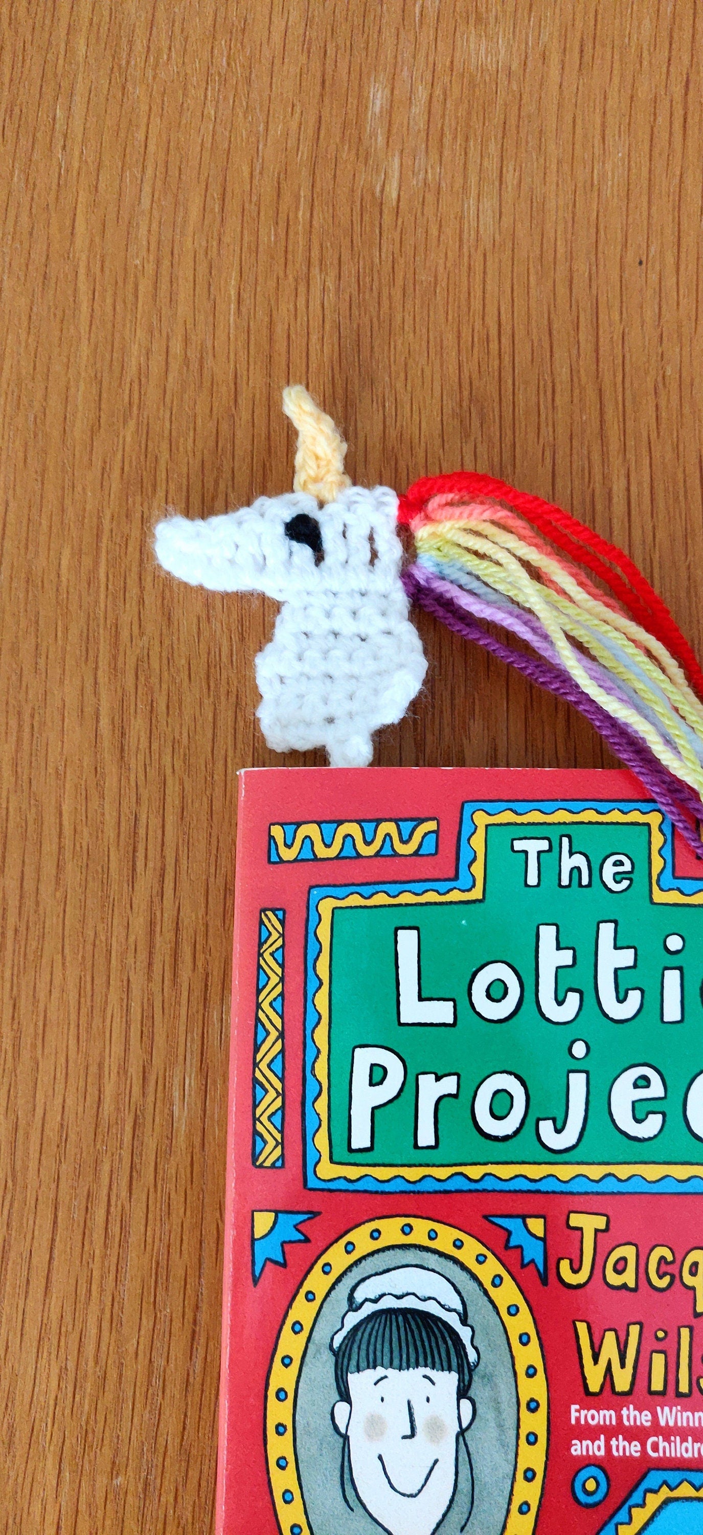 Crochet Unicorn Bookmark, Crochet Rainbow Unicorn Bookmark, First Day Of School, Reading Gift, Birthday Gift for Girls, Rainbow Bookmark