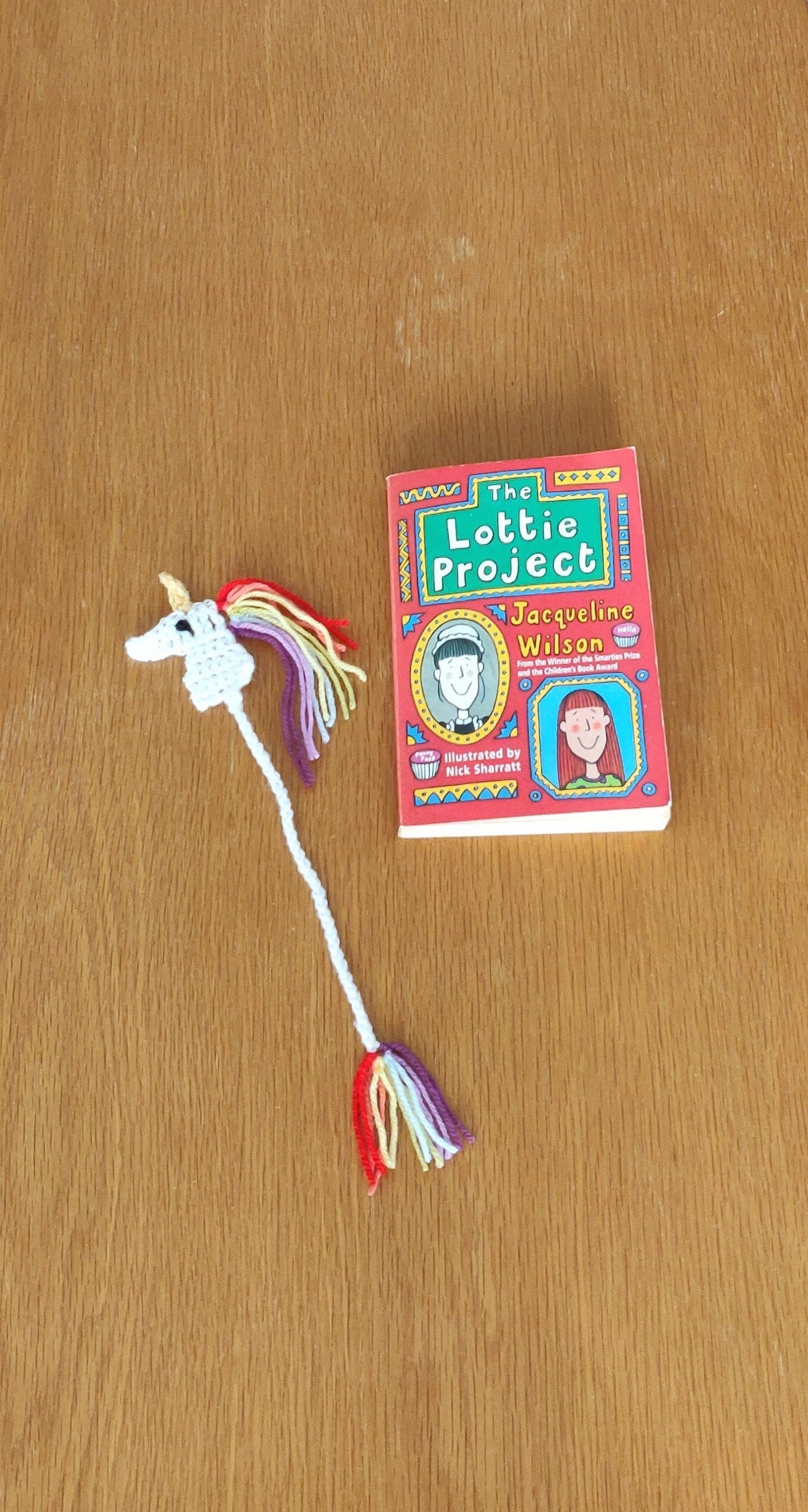 Crochet Unicorn Bookmark, Crochet Rainbow Unicorn Bookmark, First Day Of School, Reading Gift, Birthday Gift for Girls, Rainbow Bookmark
