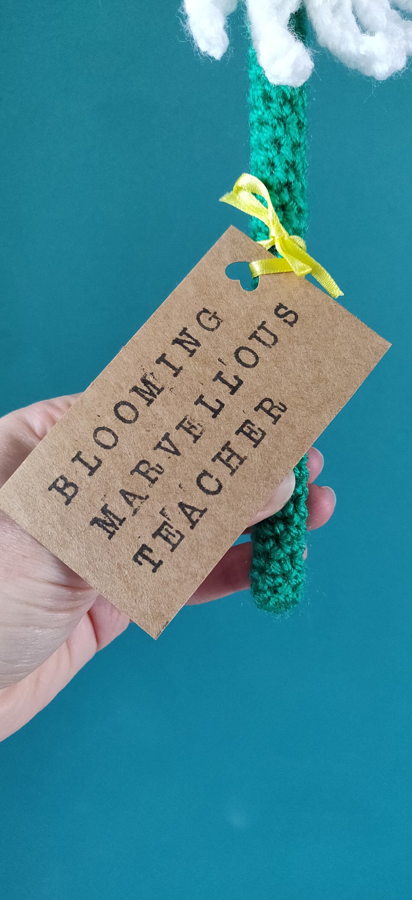 Teacher Gift, Daisy Flower Gift, Christmas Gift for Teachers, Blooming Marvellous Teacher, Personalised Teacher Gift, Artificial Daisy