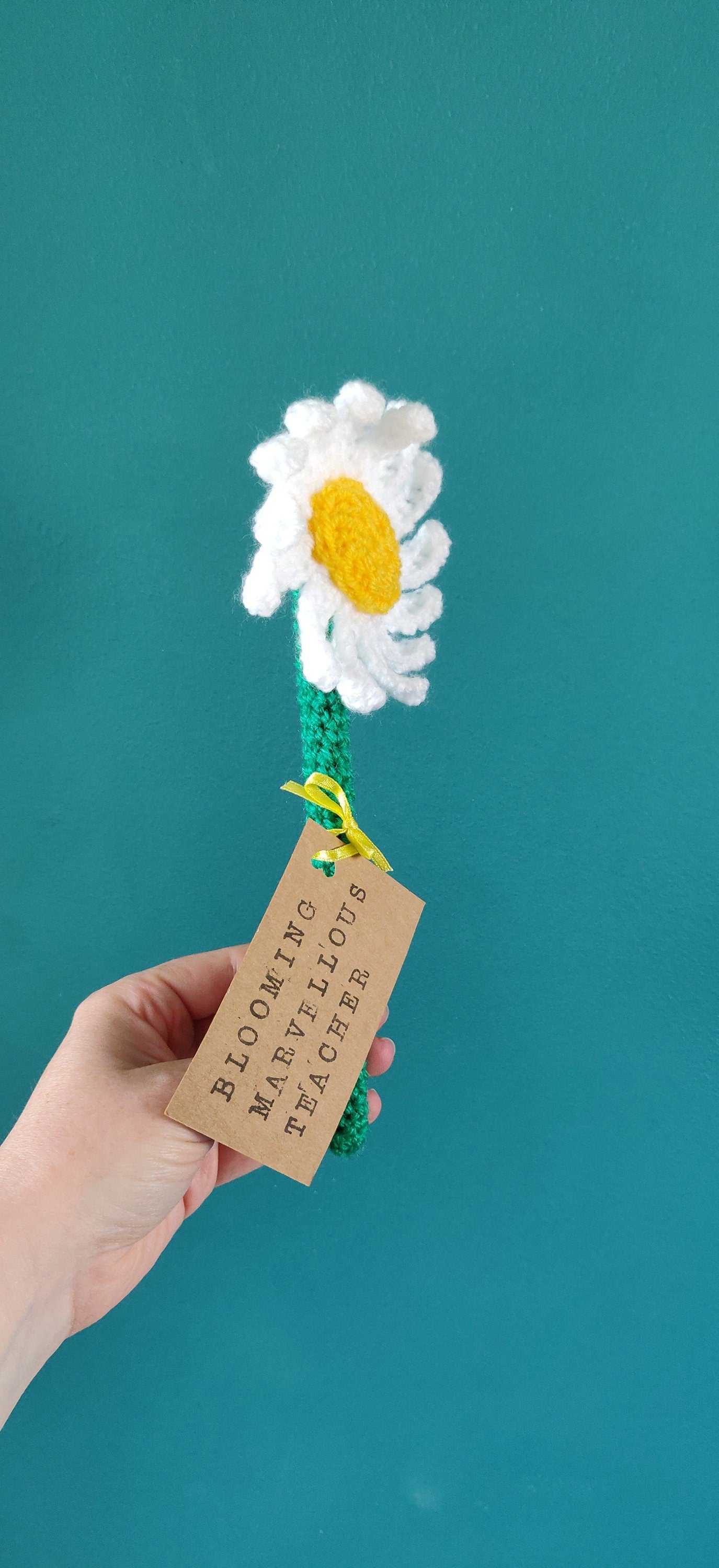 Teacher Gift, Daisy Flower Gift, Christmas Gift for Teachers, Blooming Marvellous Teacher, Personalised Teacher Gift, Artificial Daisy