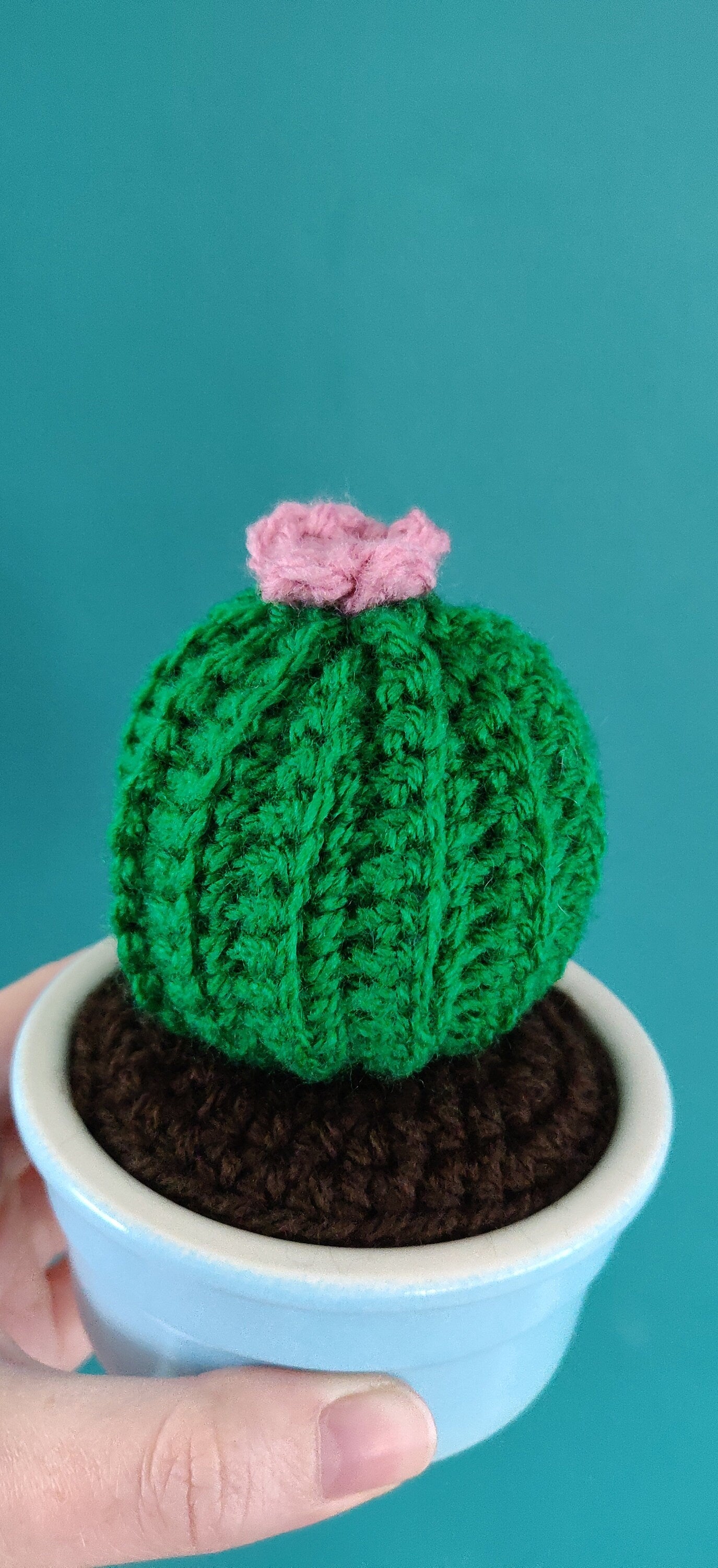 Artificial Cactus in Pot, Crochet Cactus Gift, Artificial House Plant, Plant Gift, Fake Plant in Pot, Fake Cactus Gift, Shelf Decoration
