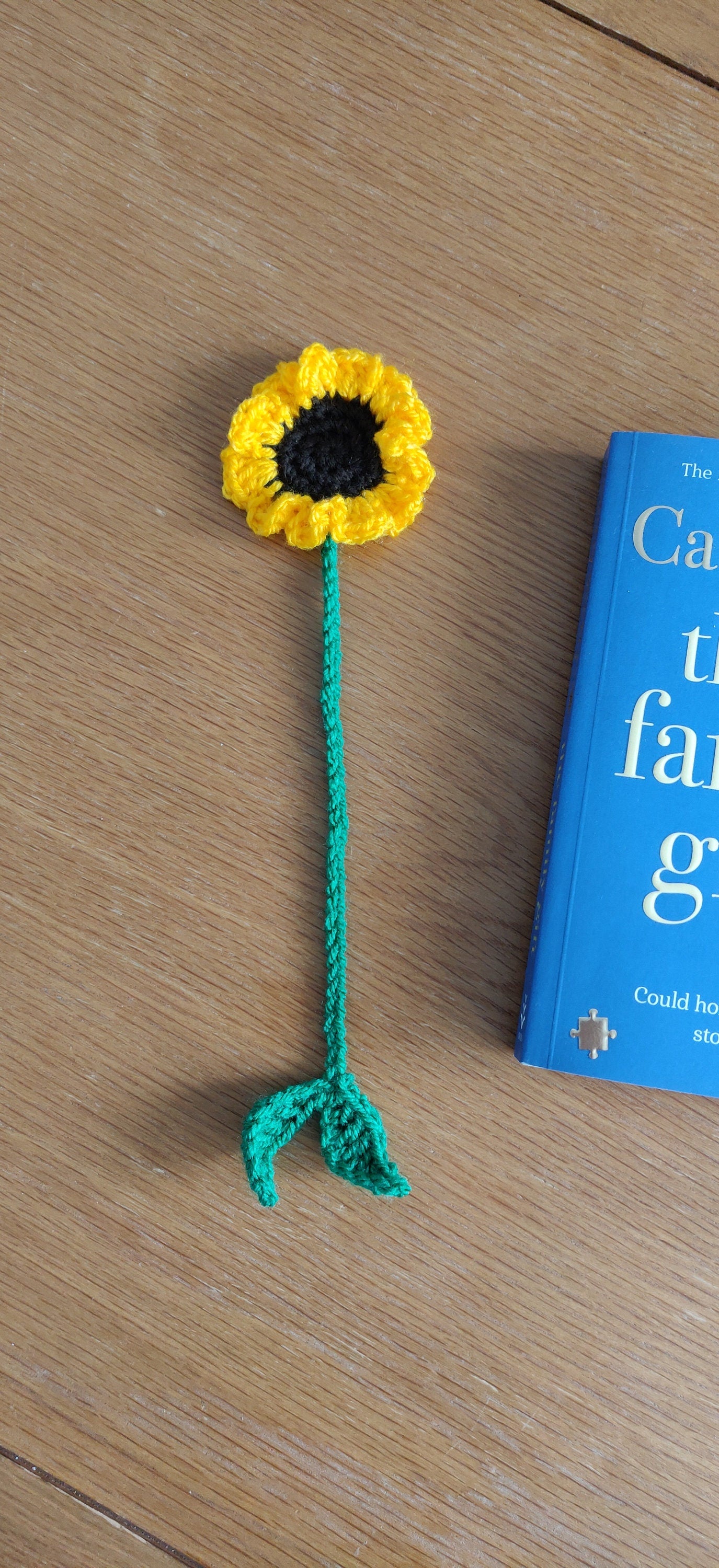 Crochet Sunflower Bookmark, Book Lover Gift, Mothers Day