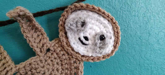 Crochet Sloth Bunting, Sloth Gift, Sloth Birthday Decoration, Sloth Gifts for Her, Sloth Garland, Sloth Life, Sloth Theme Decorations