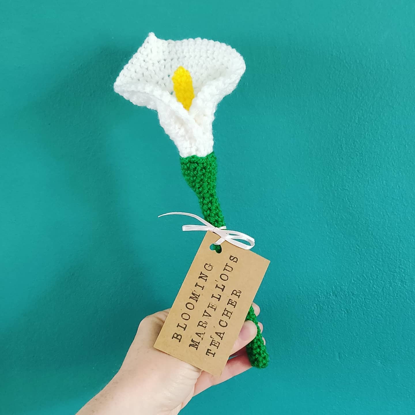 Teacher Gift, Calla Lilly Flower Gift, Gifts for Teachers, Blooming Marvellous Teacher, Personalised Teacher Gift, Artificial Calla Lilly